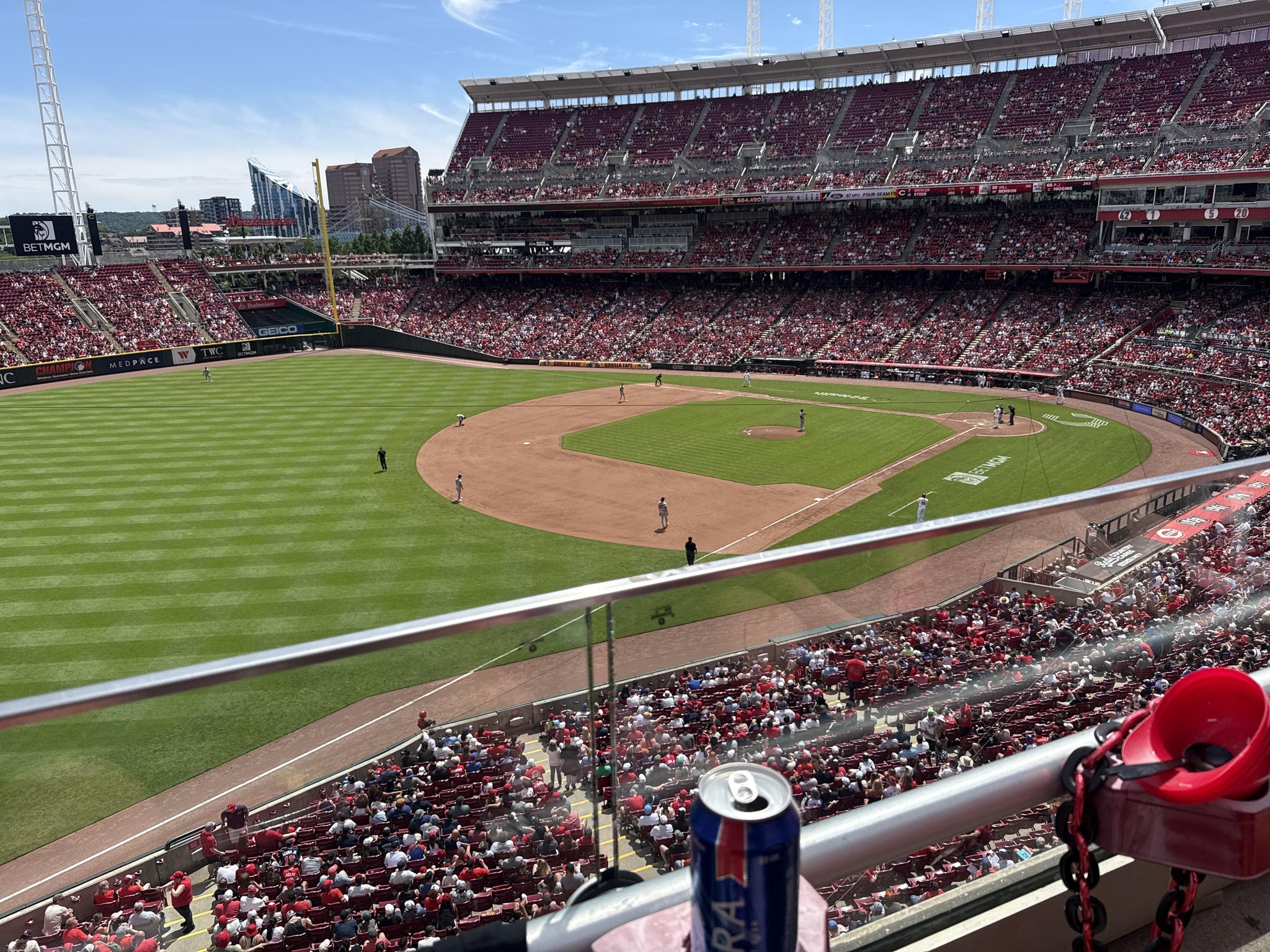 Real Fan View taken from Section 413 at Great American Ball Park by Nicholas G