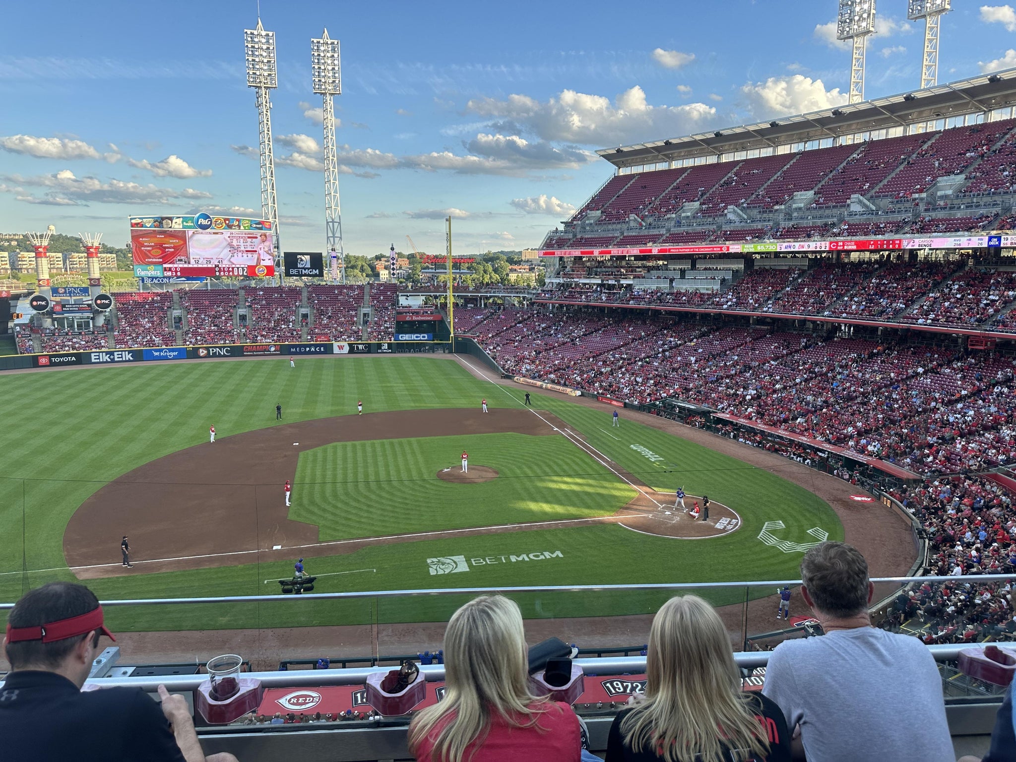 Real Fan View taken from Section 417 at Great American Ball Park by Jody F