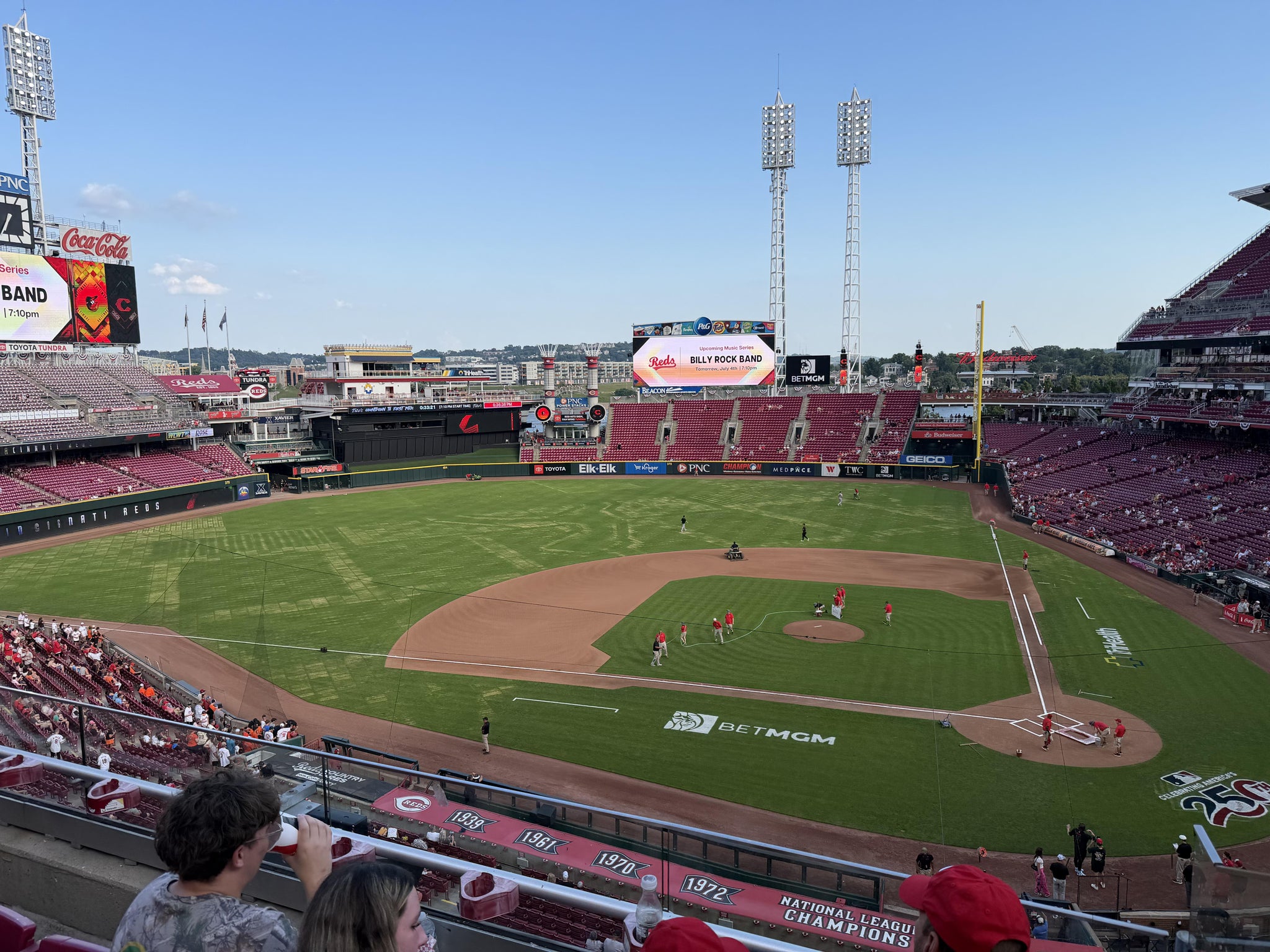 Real Fan View taken from Section 419 at Great American Ball Park by Lynn O