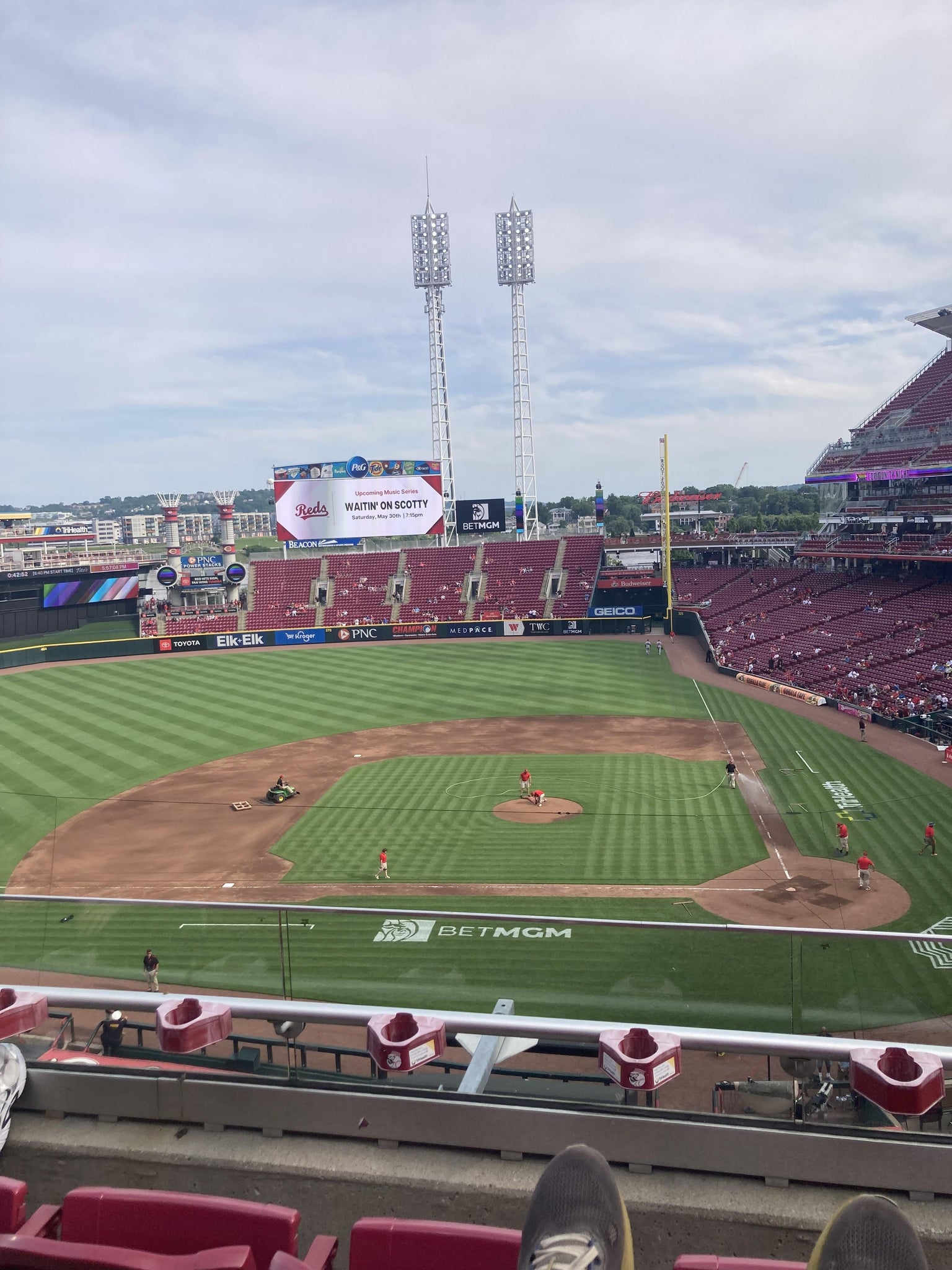Real Fan View taken from Section 419 at Great American Ball Park by Matthew K
