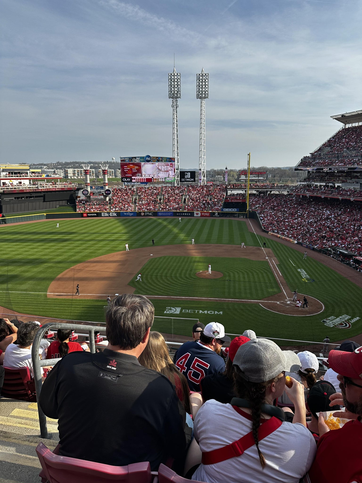 Real Fan View taken from Section 419 at Great American Ball Park by Logan M