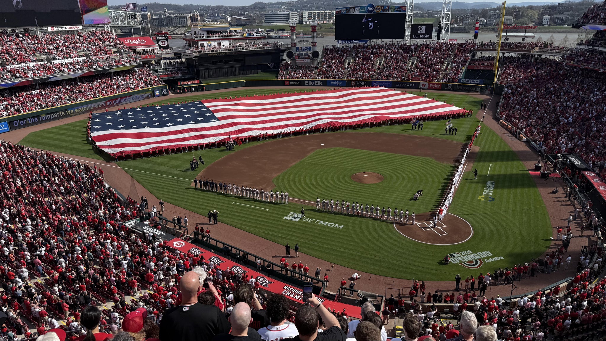 Real Fan View taken from Section 420 WC at Great American Ball Park by Chris B