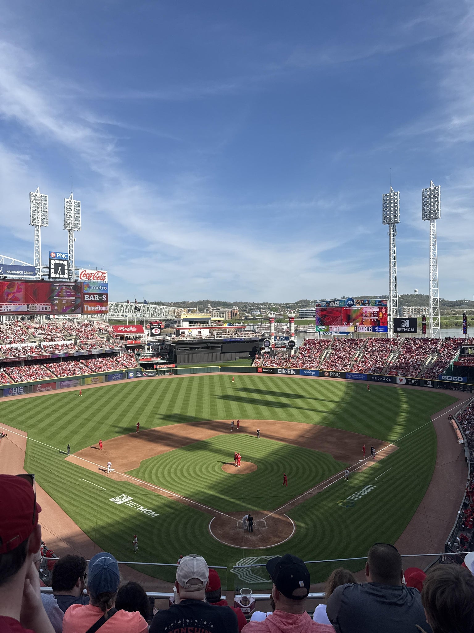Real Fan View taken from Section 423 at Great American Ball Park by Anonymous User