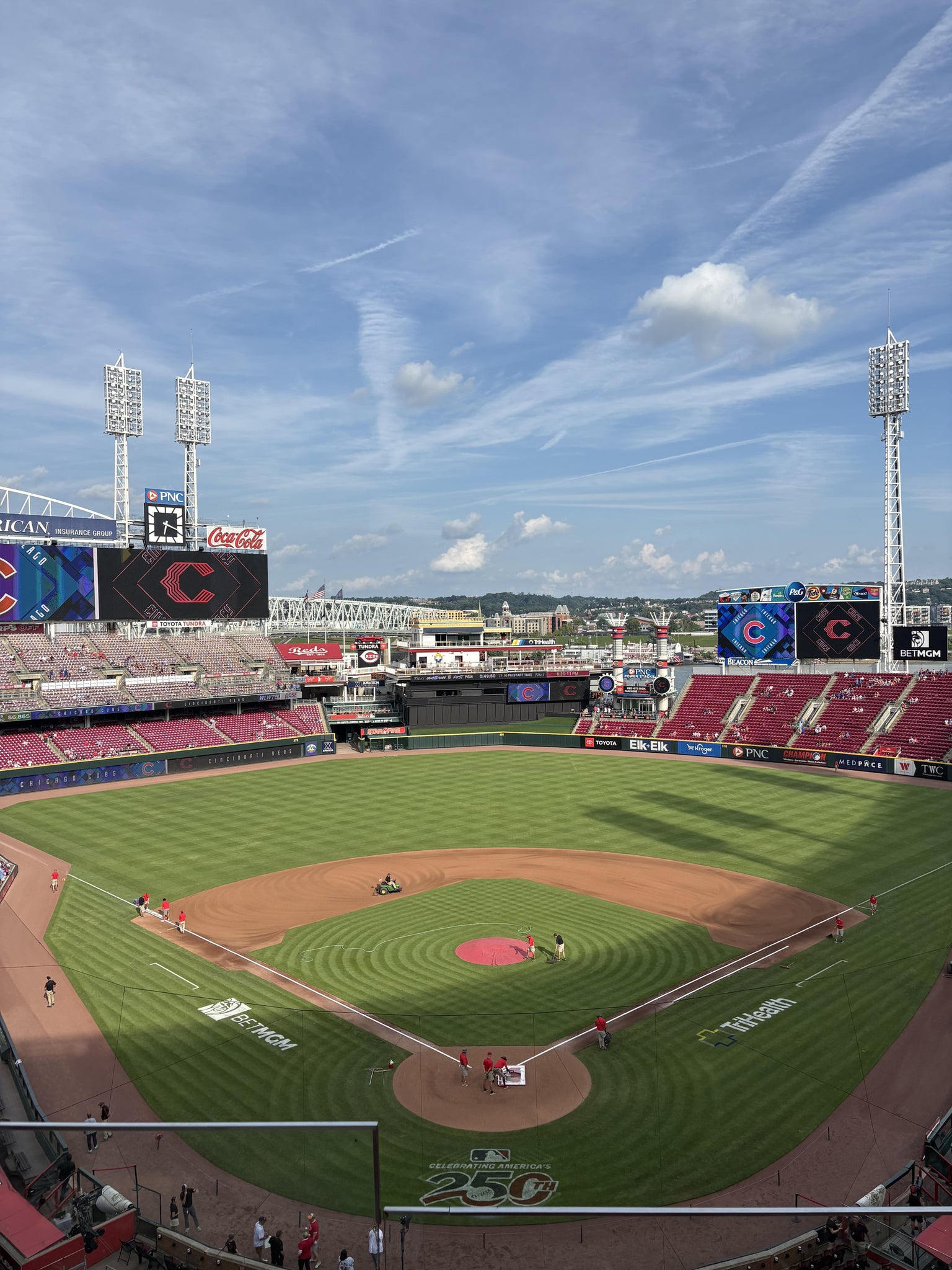 Real Fan View taken from Section 424 at Great American Ball Park by 