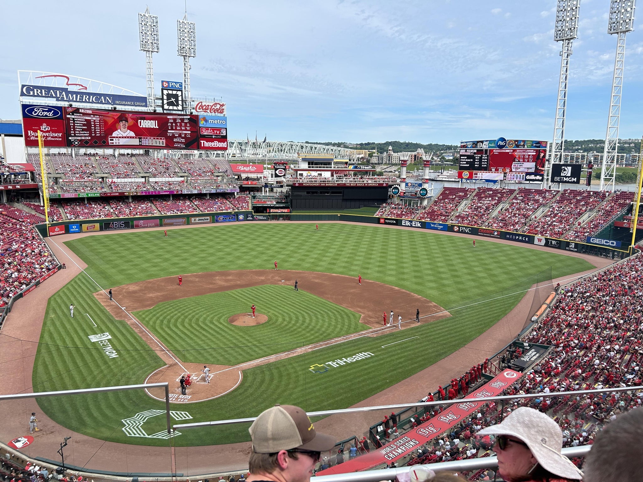 Real Fan View taken from Section 426 at Great American Ball Park by Matt L