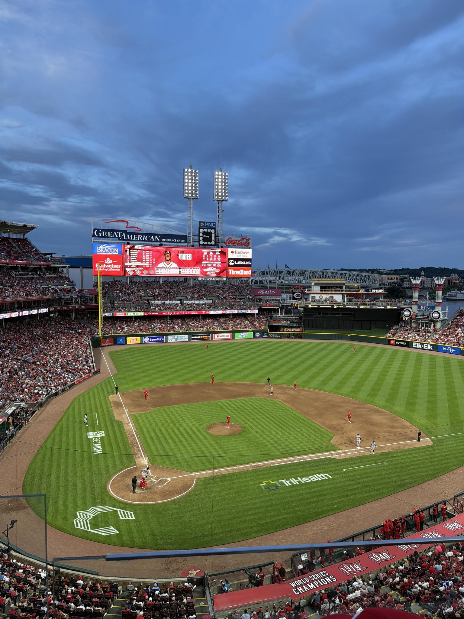 Real Fan View taken from Section 427 at Great American Ball Park by Courtney B