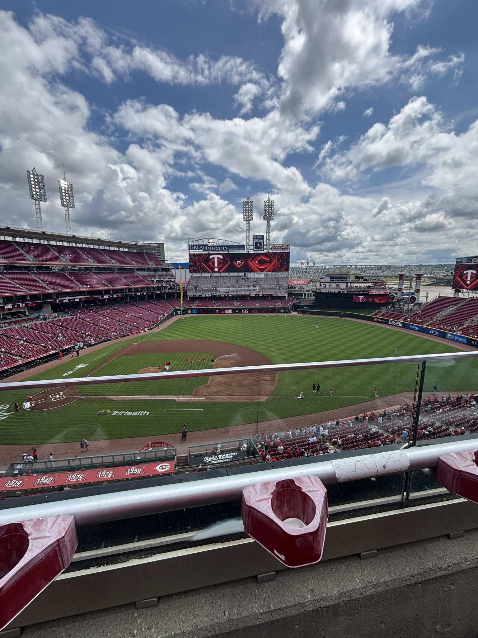 Real Fan View taken from Section 431 at Great American Ball Park by Ray H