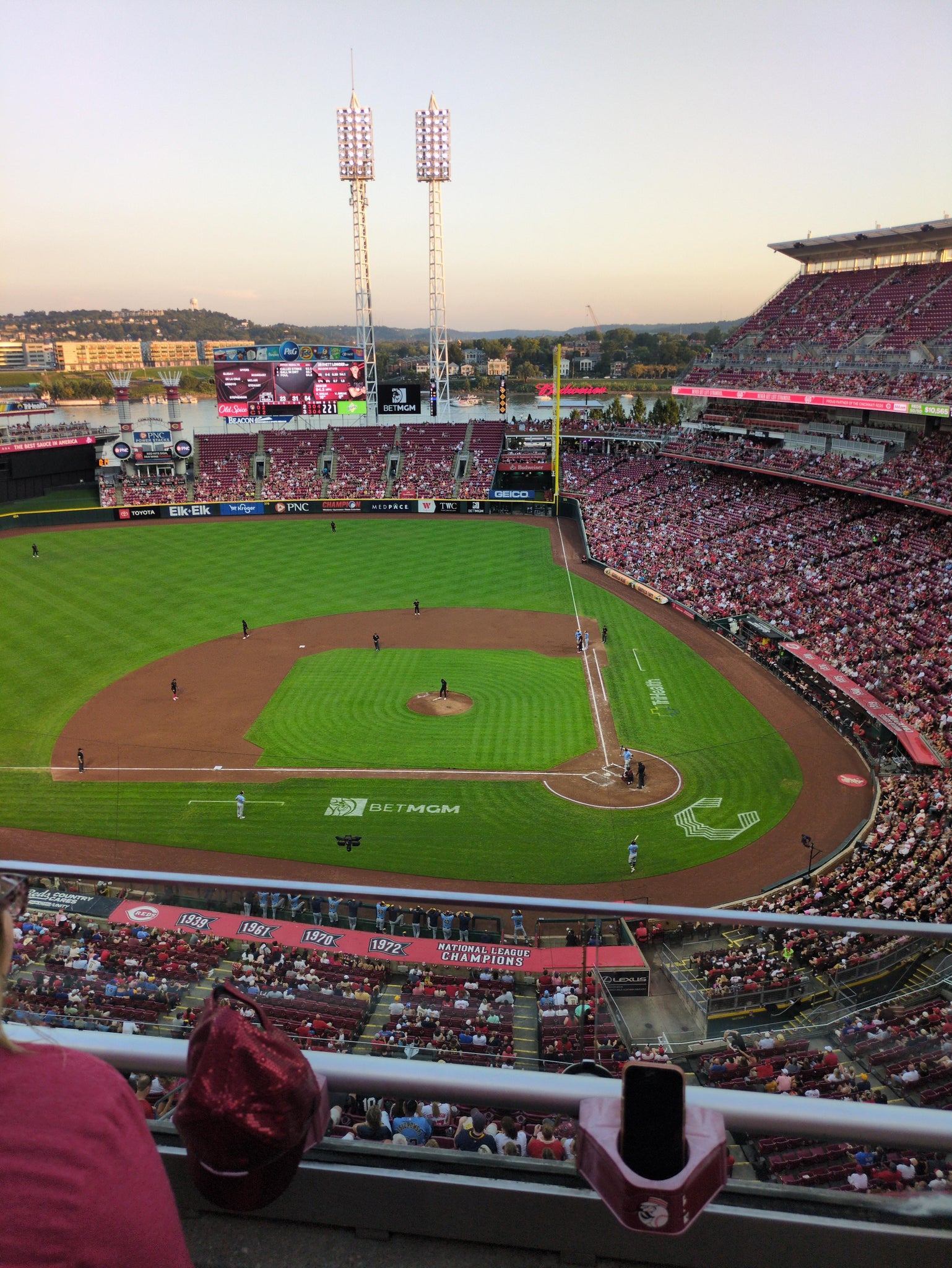 Real Fan View taken from Section 519 at Great American Ball Park by Kelly M