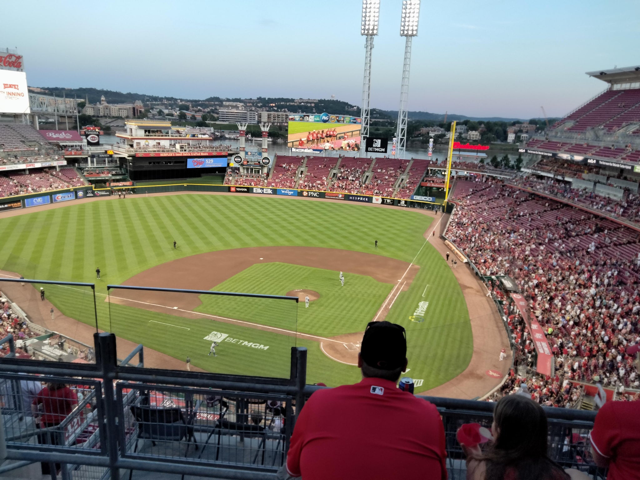 Real Fan View taken from Section 521 at Great American Ball Park by Nancy M