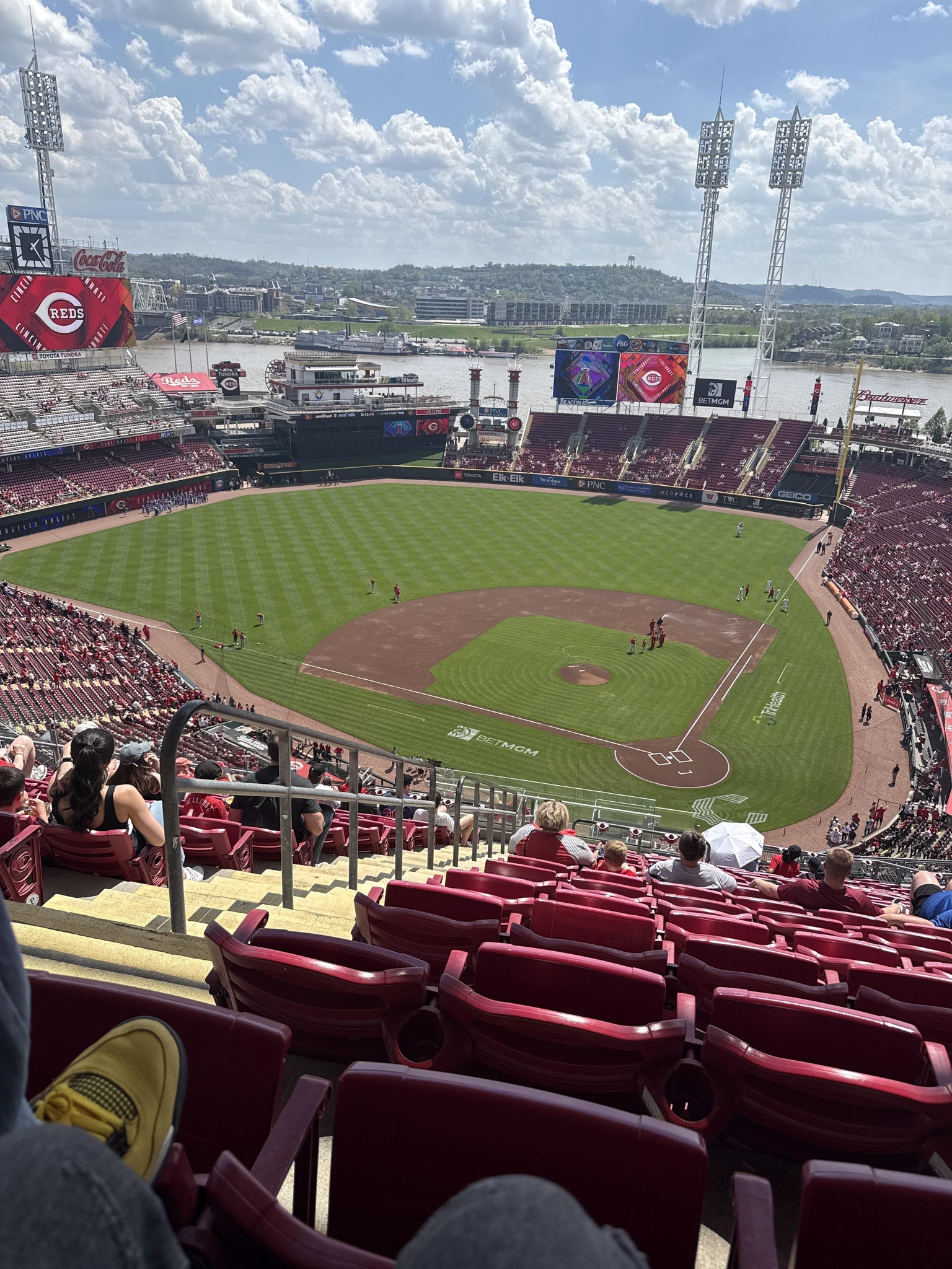 Real Fan View taken from Section 521 at Great American Ball Park by Jalah D