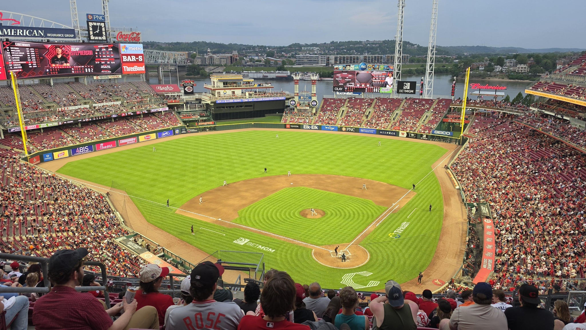 Real Fan View taken from Section 522 at Great American Ball Park by Eder R