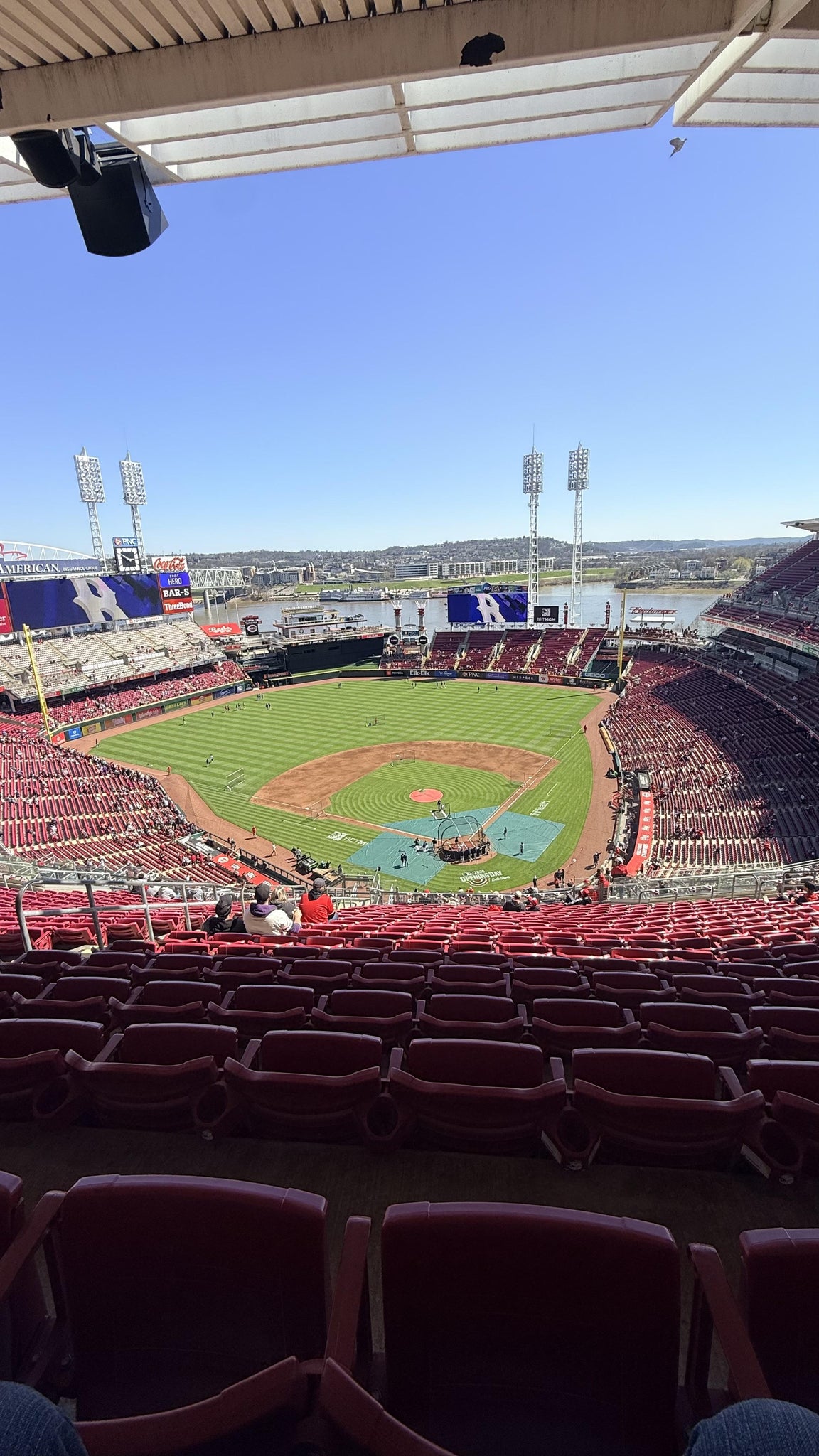 Real Fan View taken from Section 522 at Great American Ball Park by Craig A
