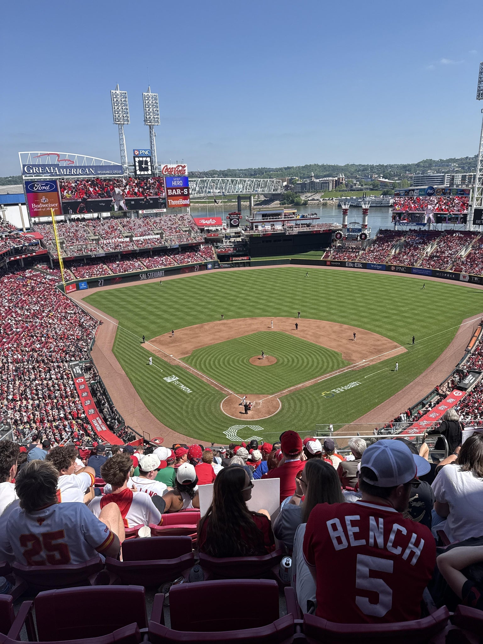 Real Fan View taken from Section 524 at Great American Ball Park by Brandon S