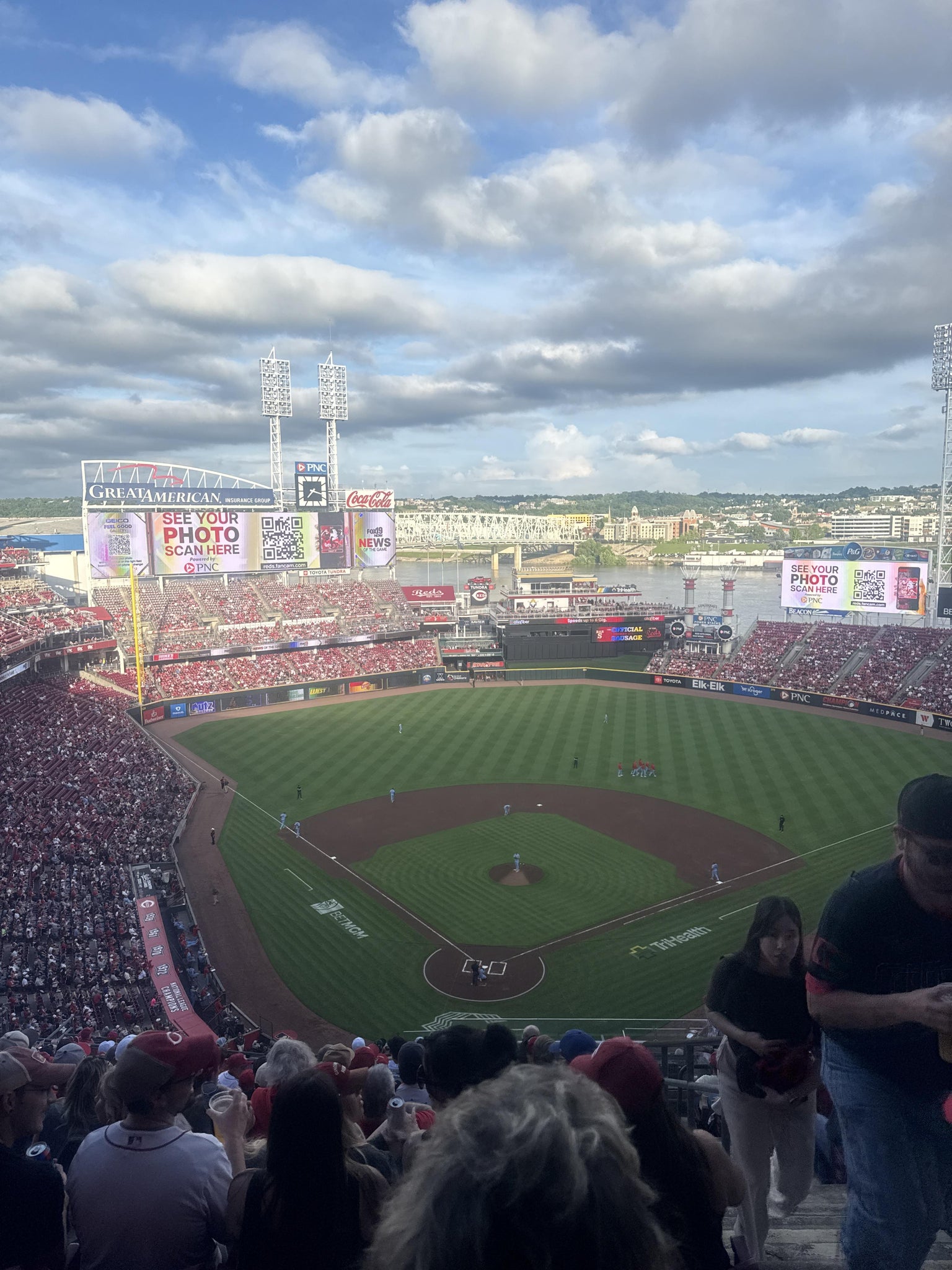 Real Fan View taken from Section 524 at Great American Ball Park by Valerie A