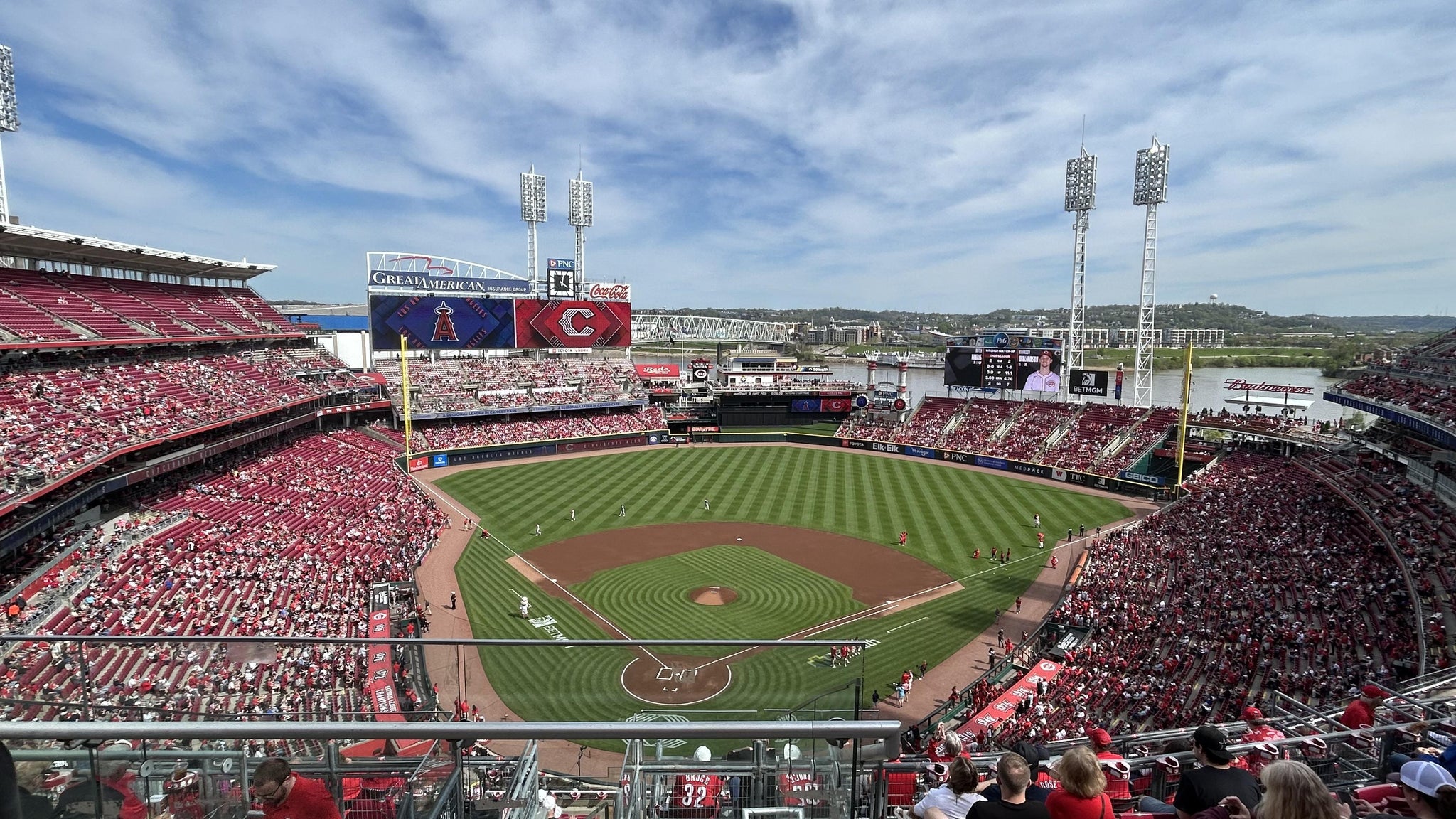 Real Fan View taken from Section 525 at Great American Ball Park by Abbigail V