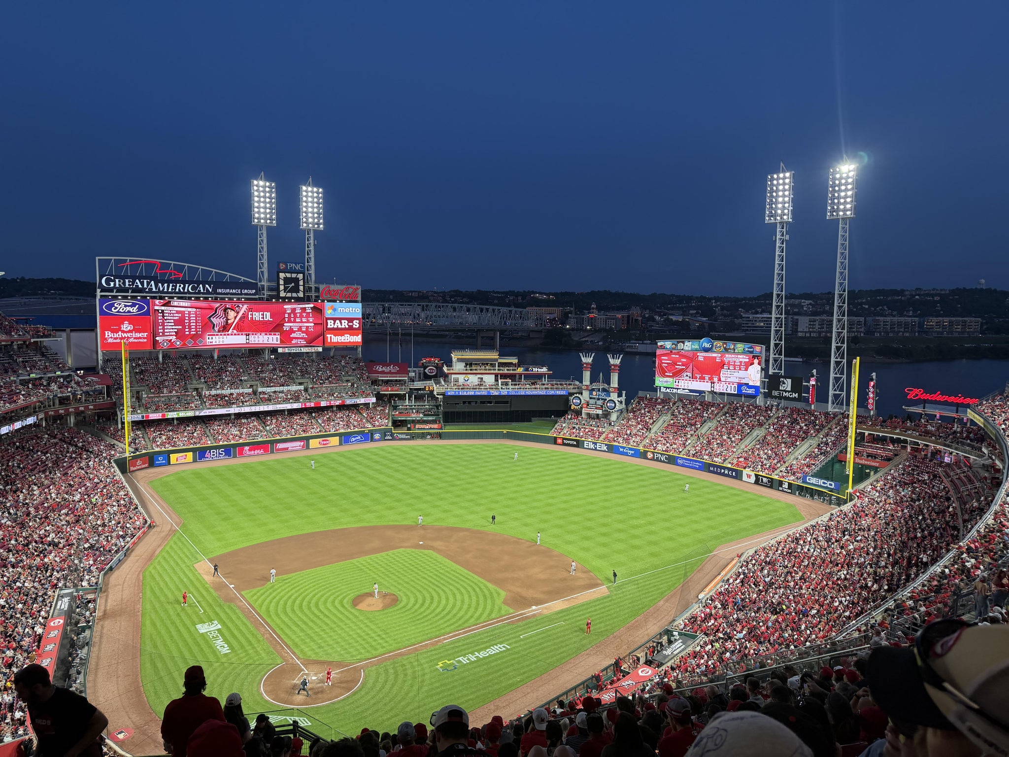 Real Fan View taken from Section 526 at Great American Ball Park by April S