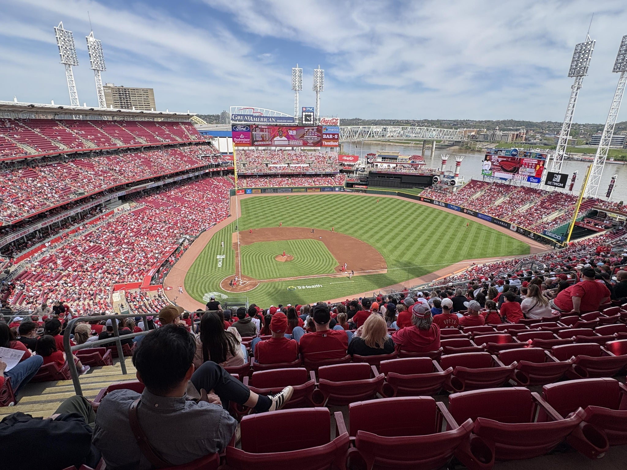 Real Fan View taken from Section 528 at Great American Ball Park by Matt M