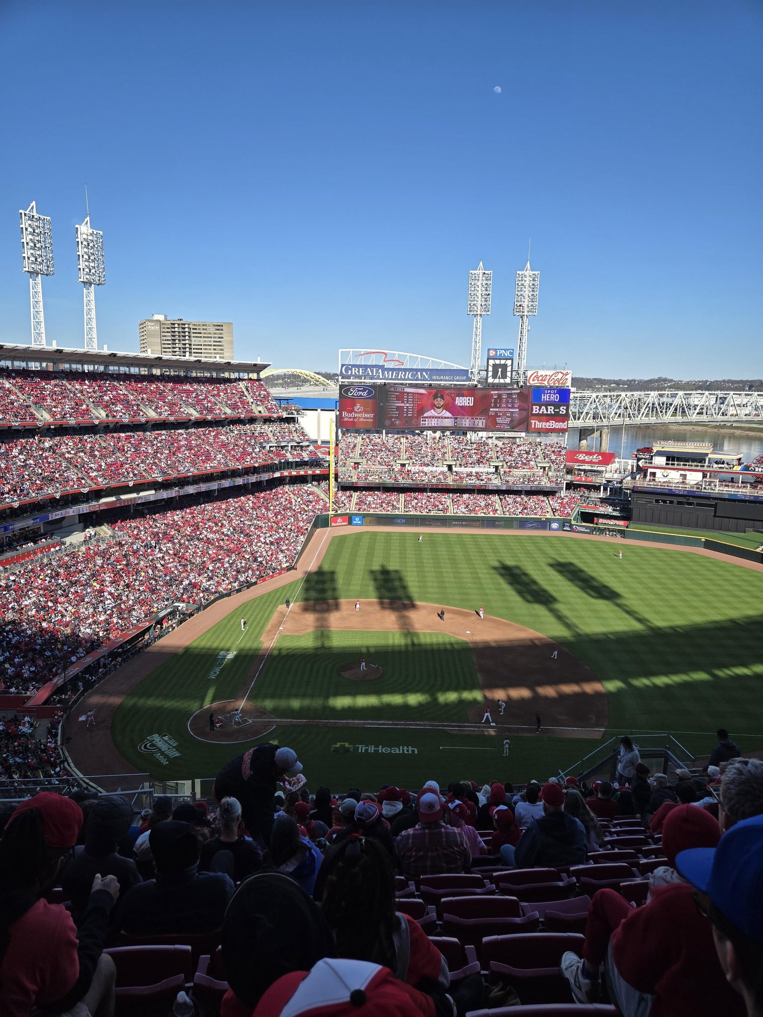 Real Fan View taken from Section 529 at Great American Ball Park by Mikal M