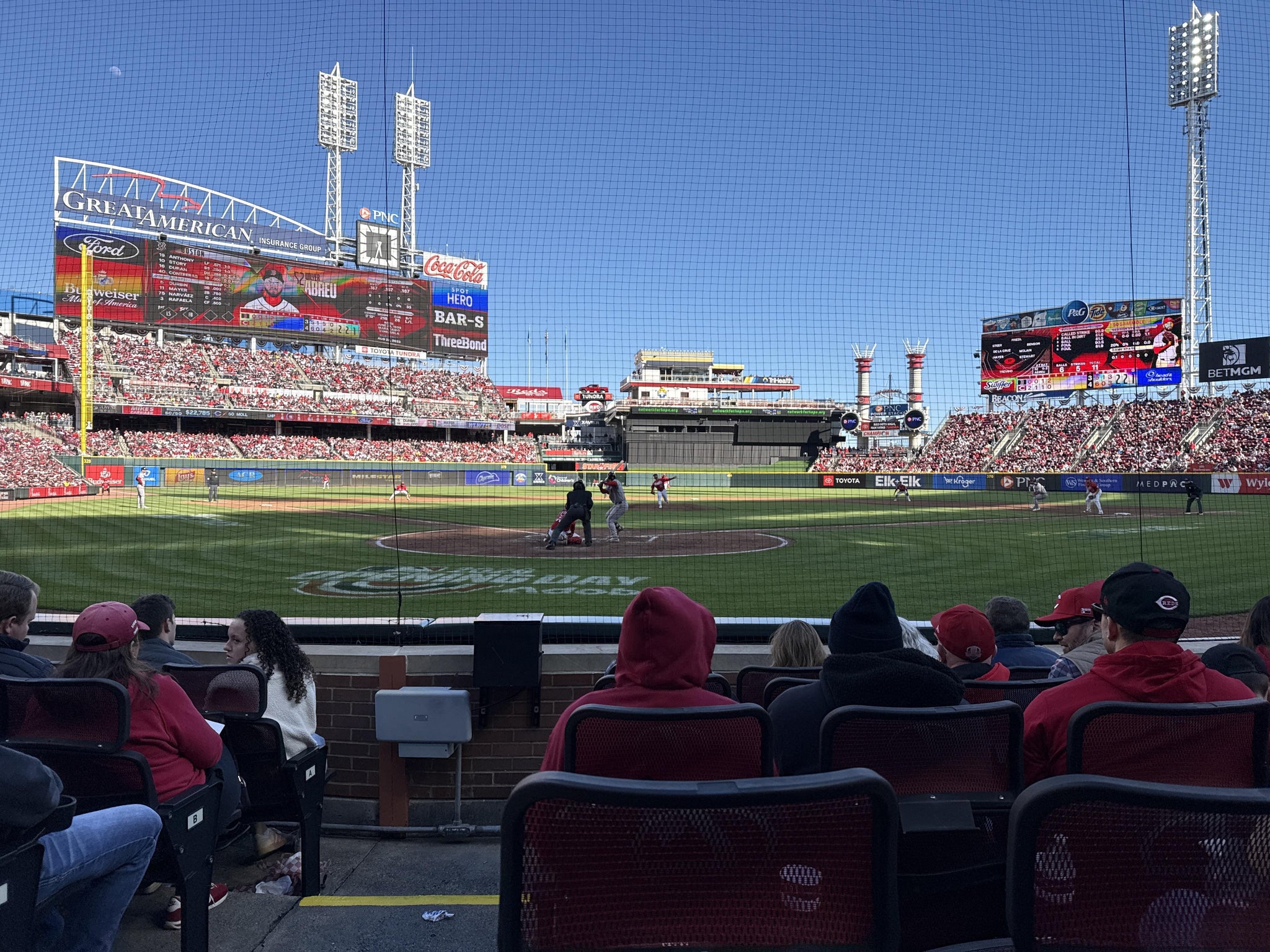 Real Fan View taken from Diamond Club 4 at Great American Ball Park by Bill S