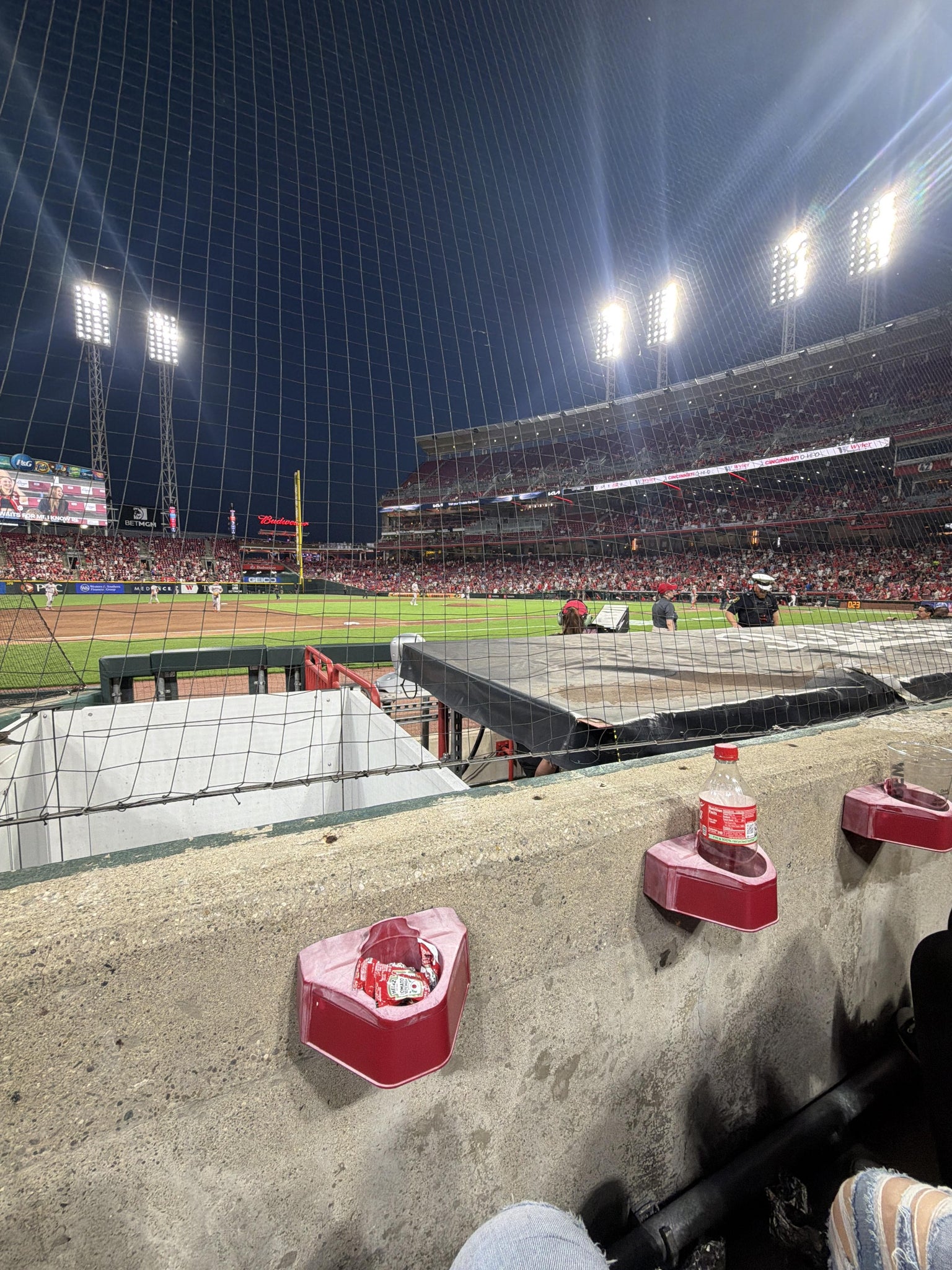 Real Fan View taken from Dugout Box 115 at Great American Ball Park by Irmaris R