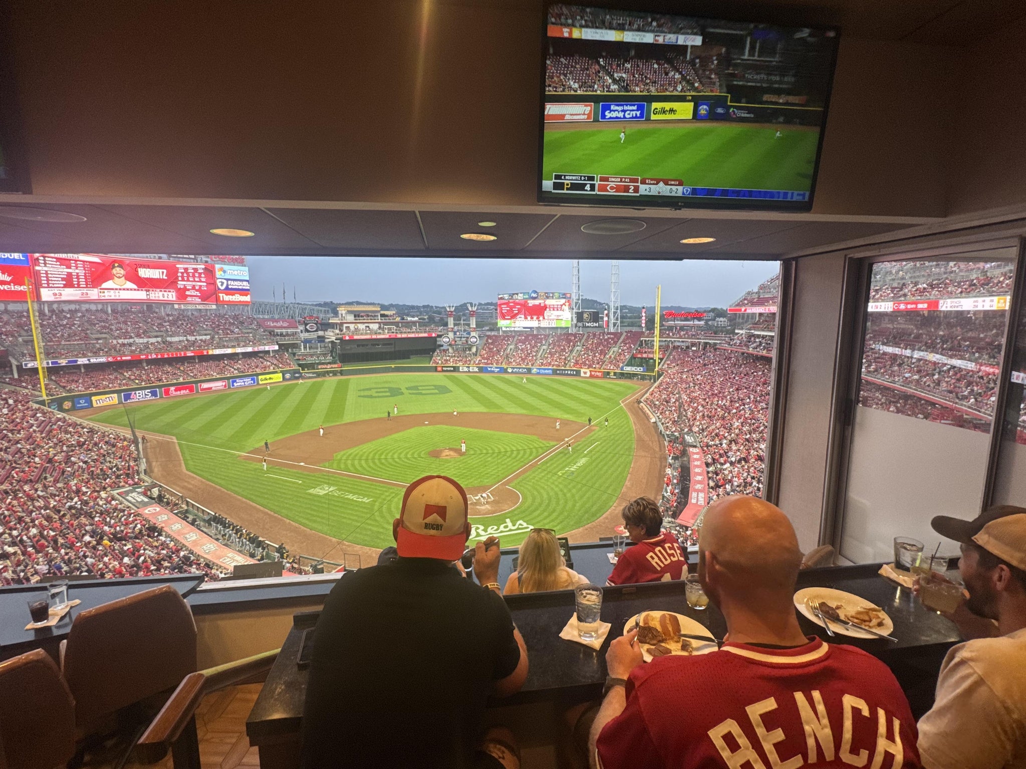 Real Fan View taken from Press Club at Great American Ball Park by Dannie B