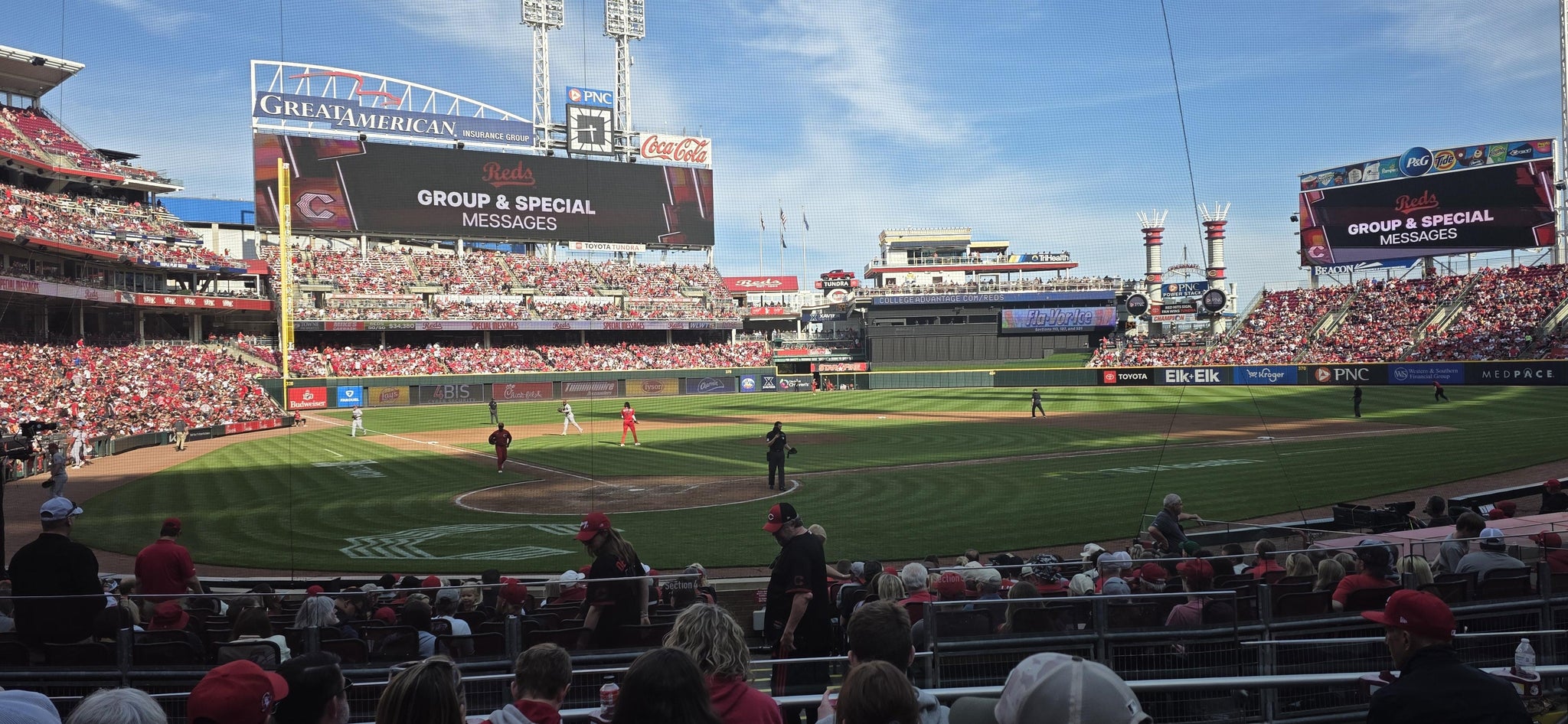 Real Fan View taken from Scout Box 24 at Great American Ball Park by Adam R