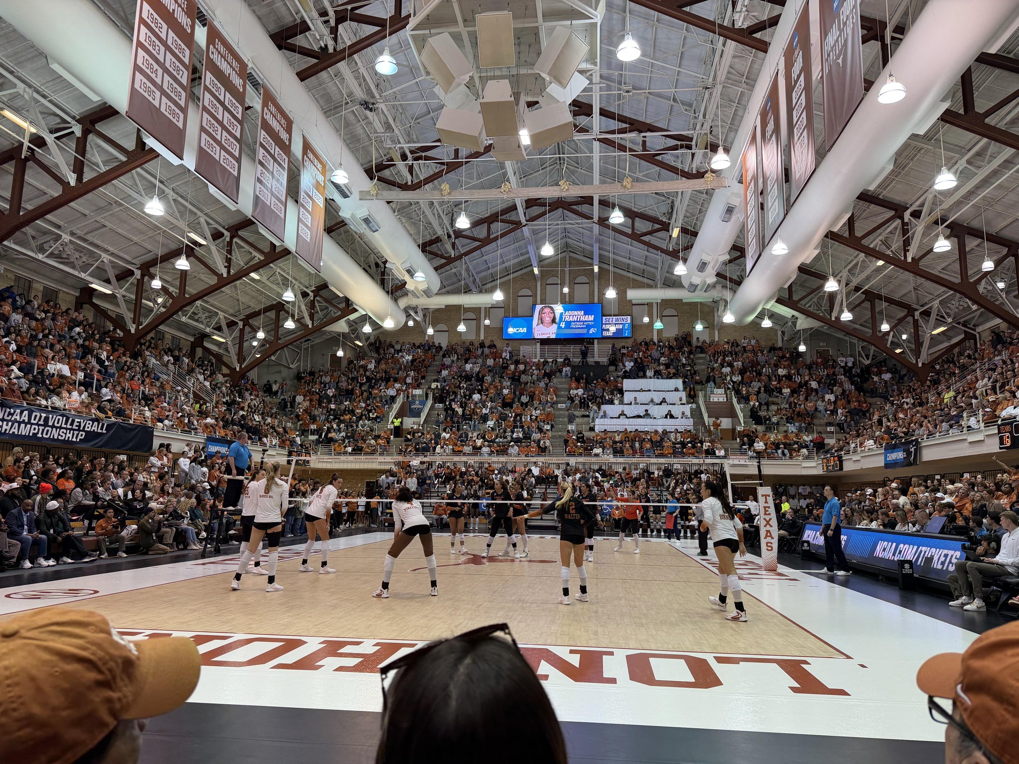 Real Fan View taken from Courtside at Gregory Gym by Johnny L