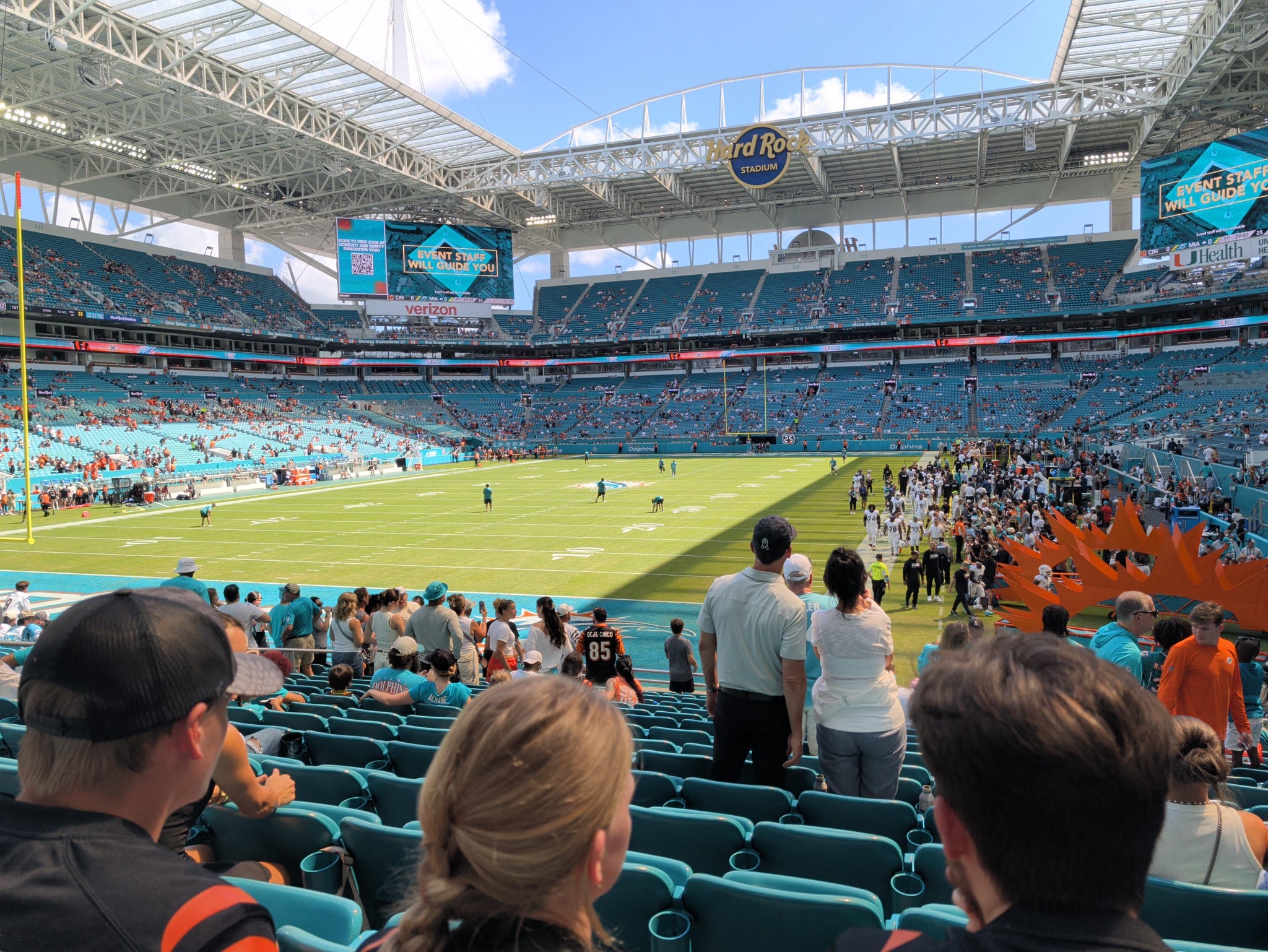 Real Fan View taken from Section 102 at Hard Rock Stadium by Michael C