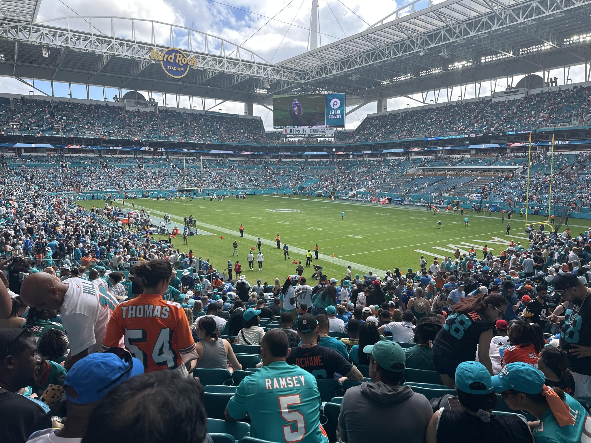 Real Fan View taken from Section 110 at Hard Rock Stadium by Alexis V