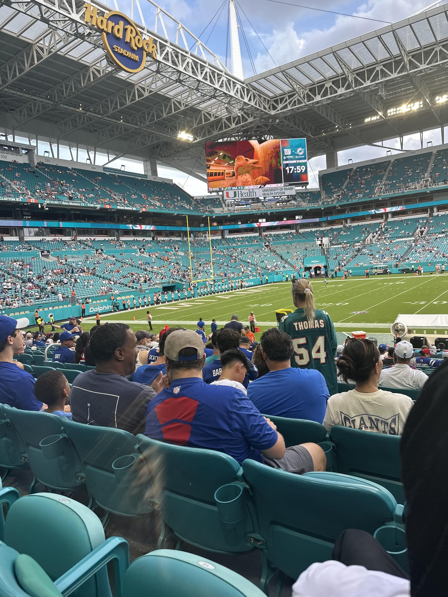 Real Fan View taken from Section 119 at Hard Rock Stadium by Doug W