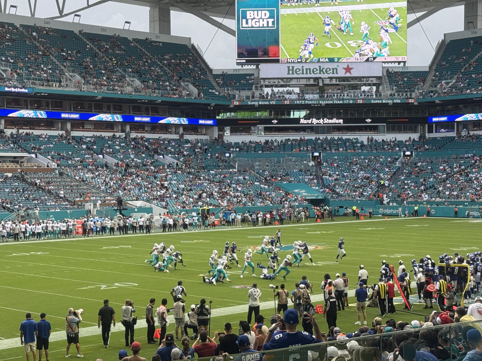 Real Fan View taken from Section 125 at Hard Rock Stadium by Monica E