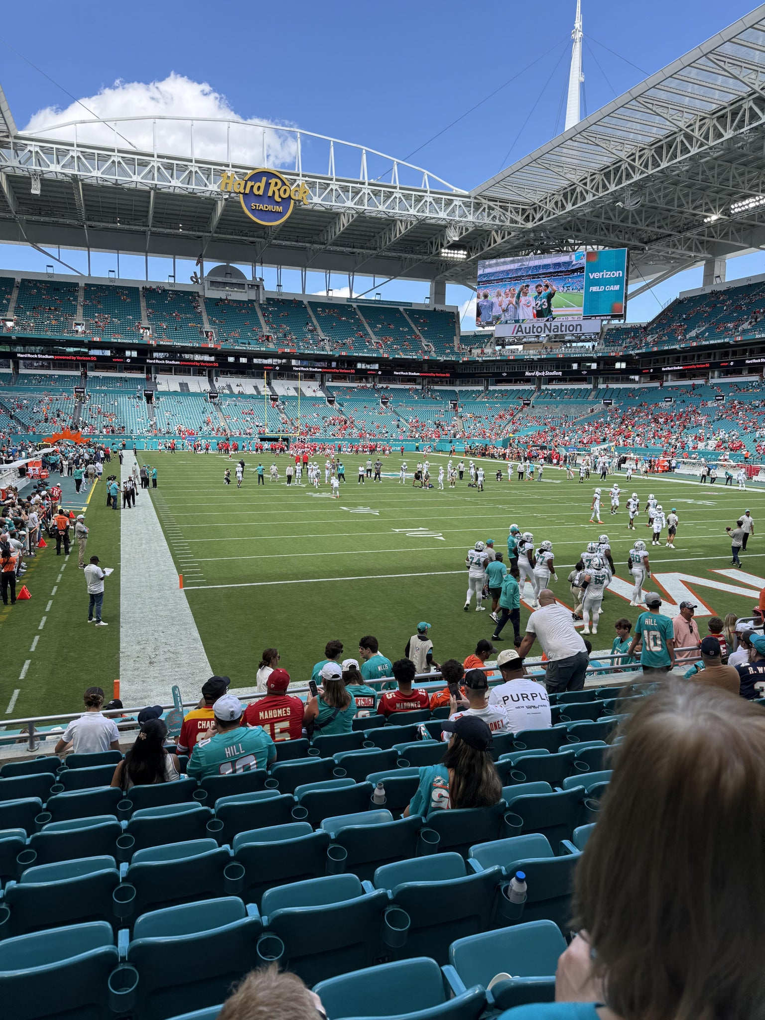Real Fan View taken from Section 134 at Hard Rock Stadium by Joshua S