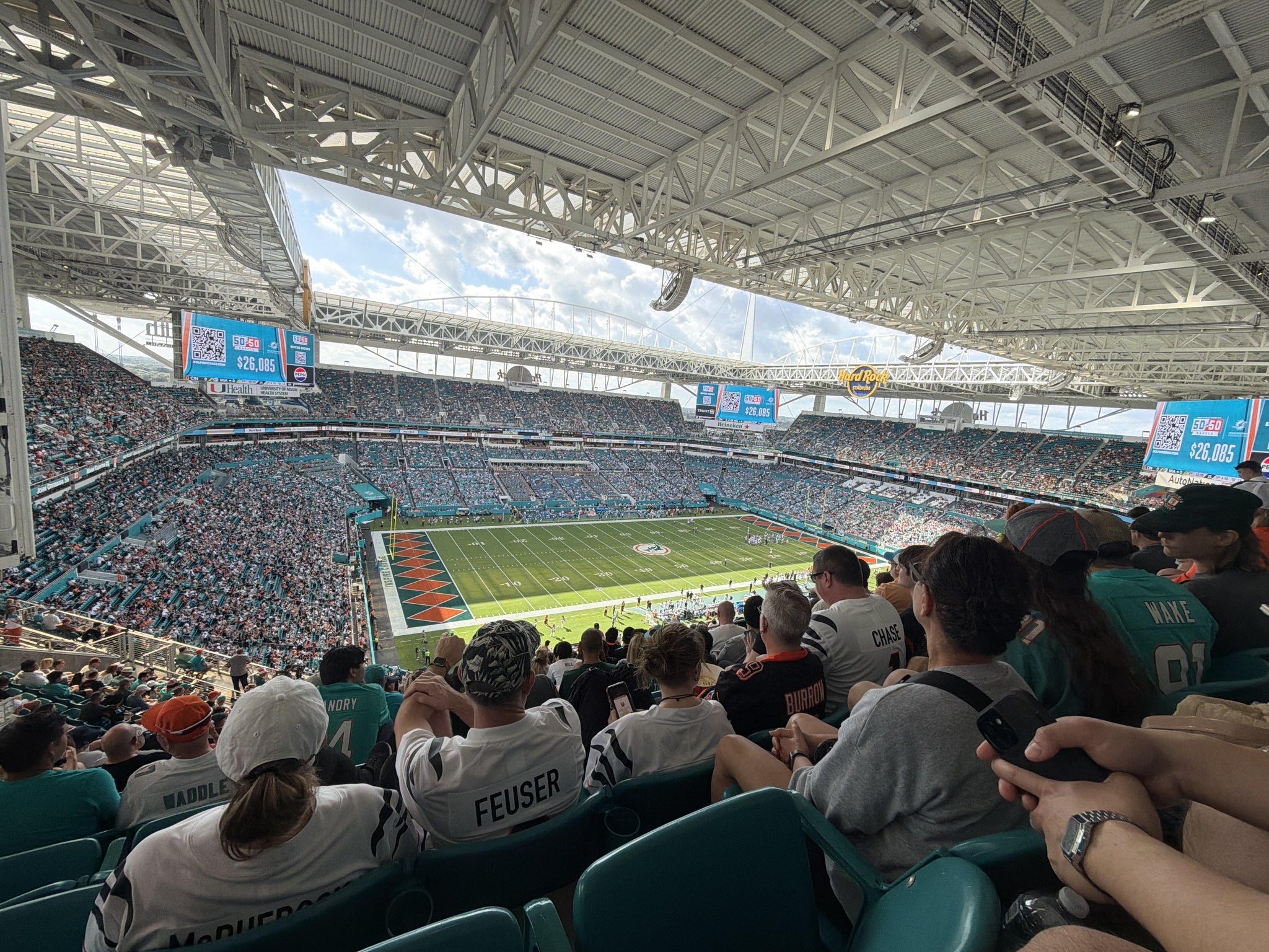 Real Fan View taken from Section 323 at Hard Rock Stadium by Lymari O