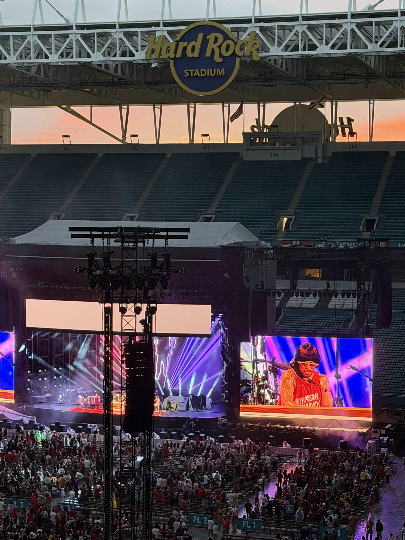 Real Fan View taken from Section 327 at Hard Rock Stadium by Rachel G