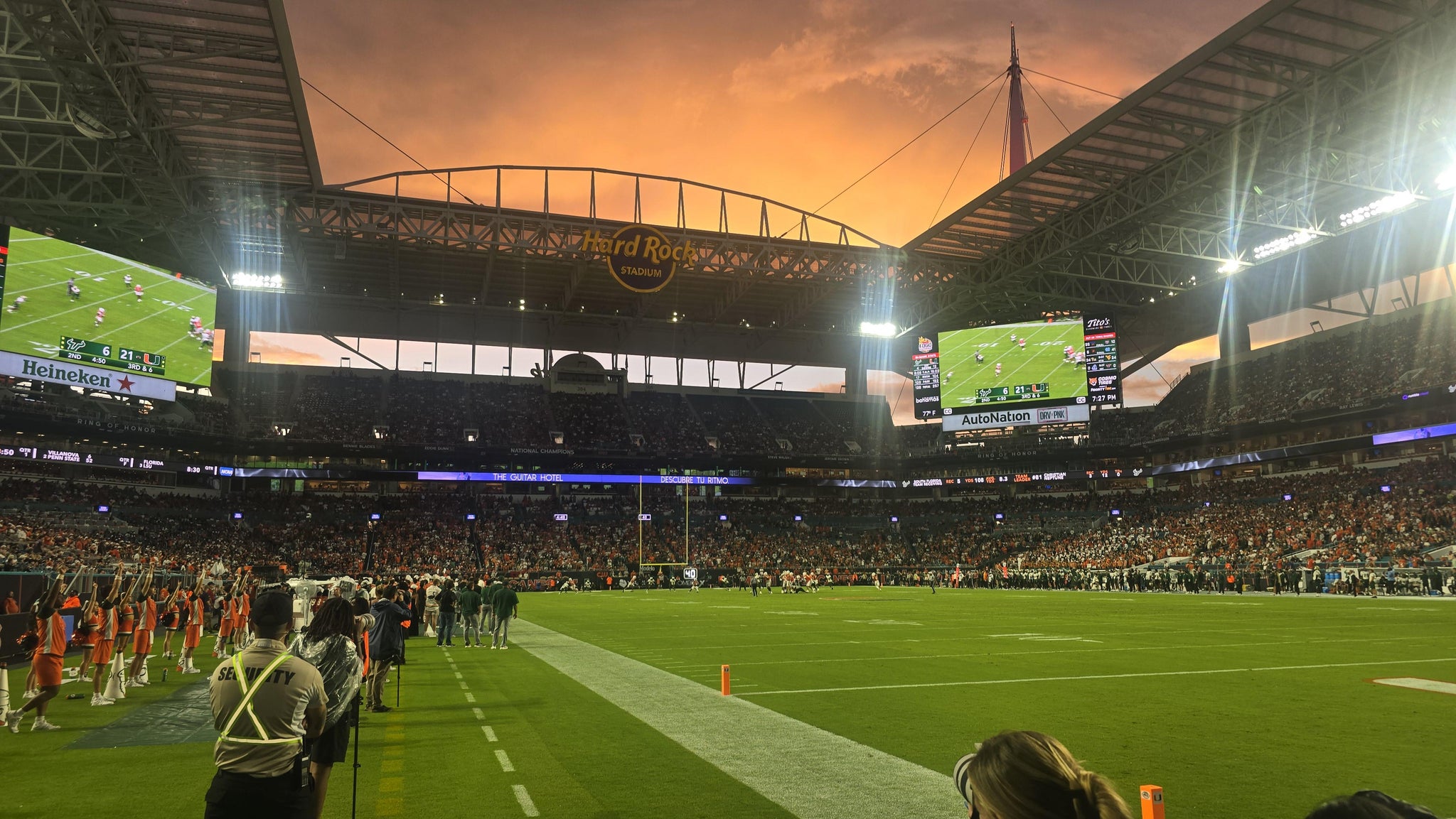 Real Fan View taken from Eastfc 14 at Hard Rock Stadium by Mike M