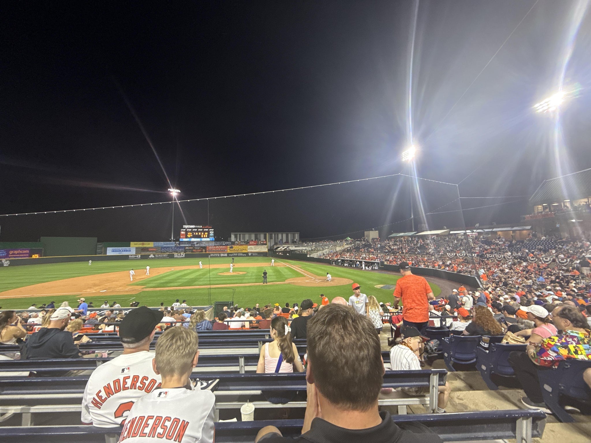 Real Fan View taken from General Admission at Harry Grove Stadium by Jeffrey L