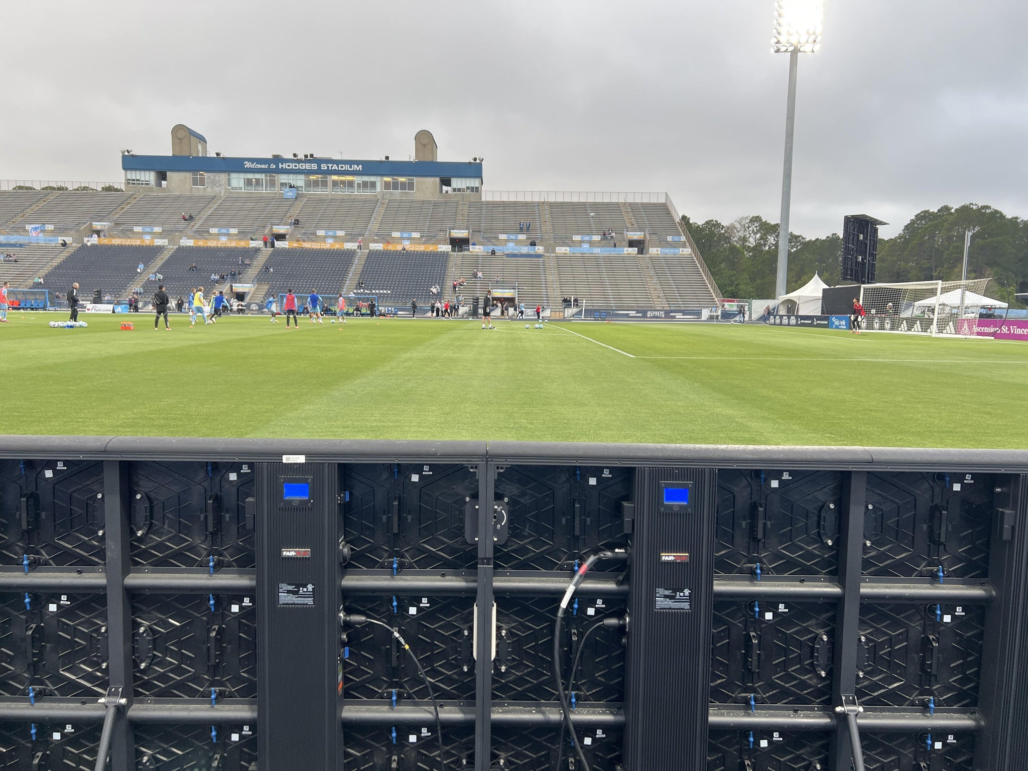 Real Fan View taken from Field Seats at Hodges Stadium by Wesley M