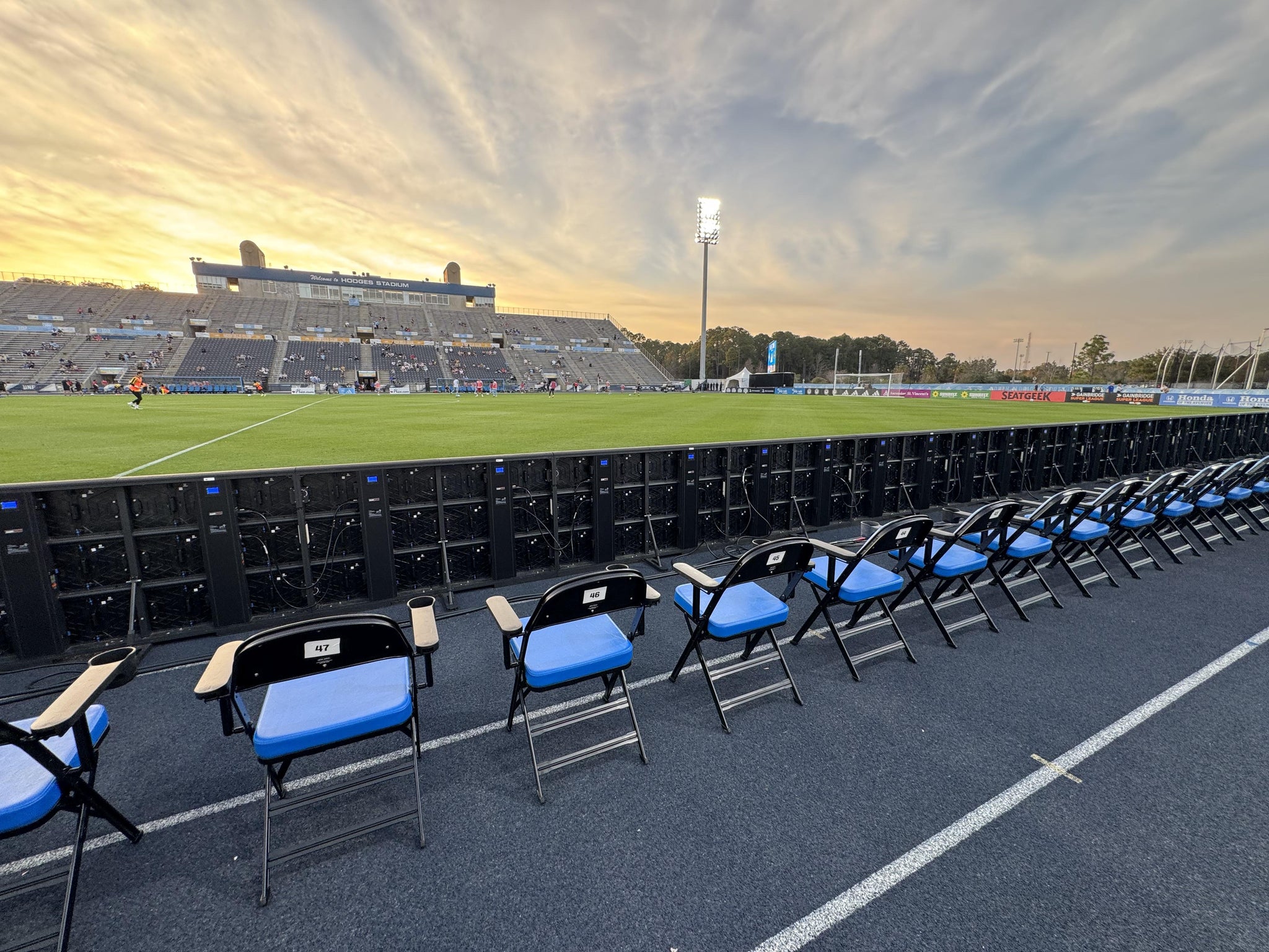 Real Fan View taken from Field Seats at Hodges Stadium by Patrick N