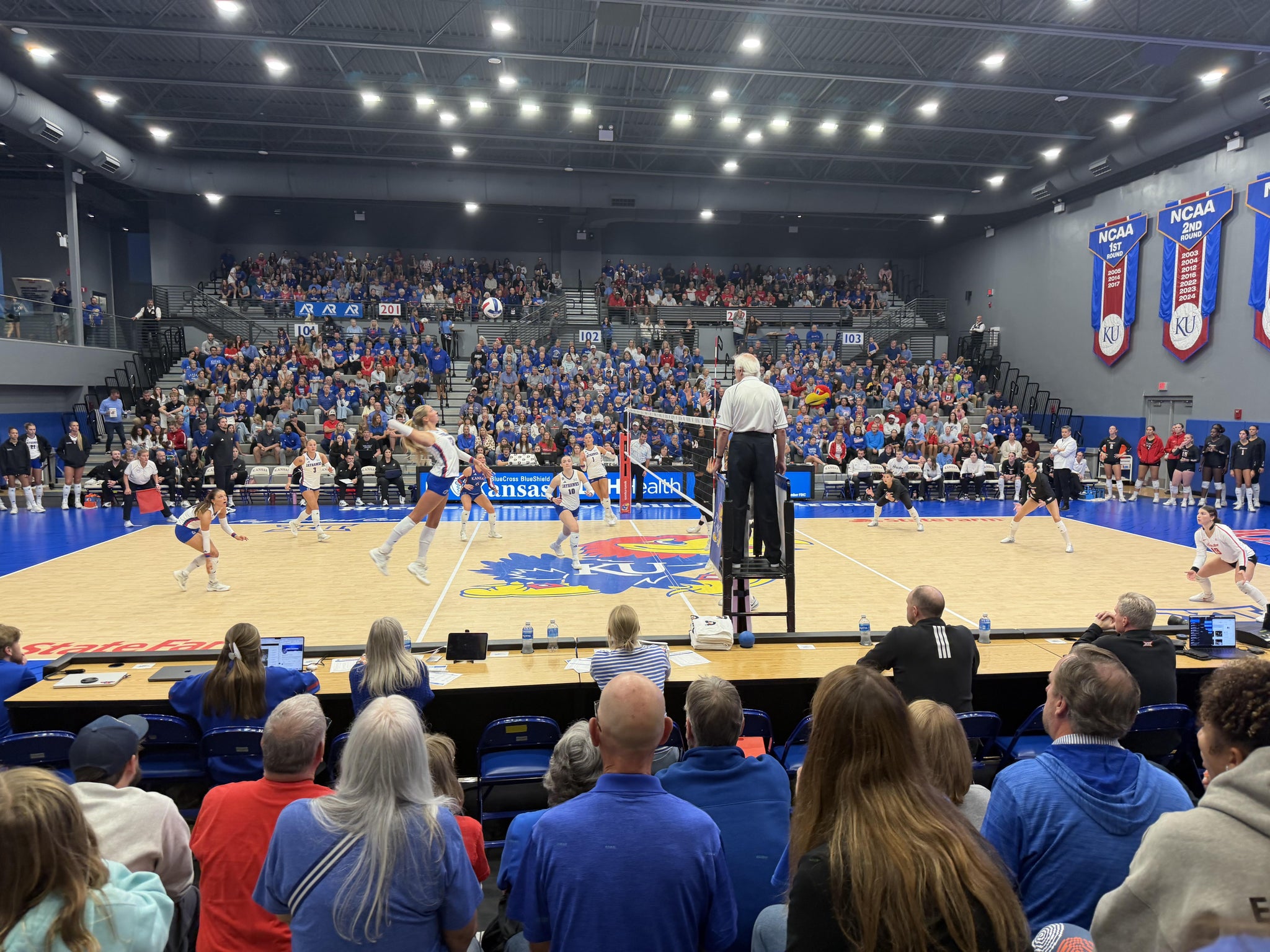 Real Fan View taken from Bleachers 105 at Horejsi Family Volleyball Arena by Steven H