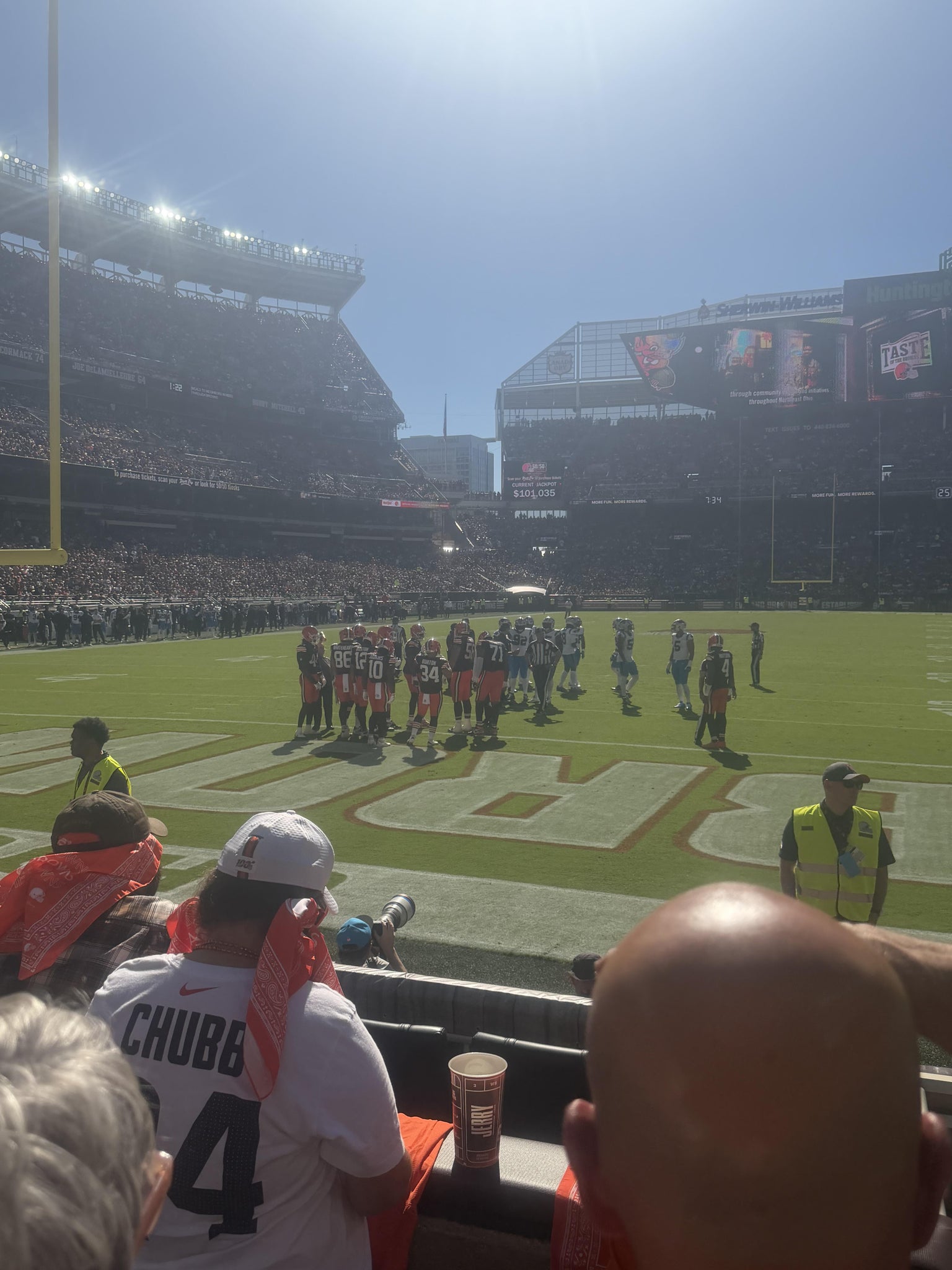 Real Fan View taken from Section 121 at Huntington Bank Field by Brandon G