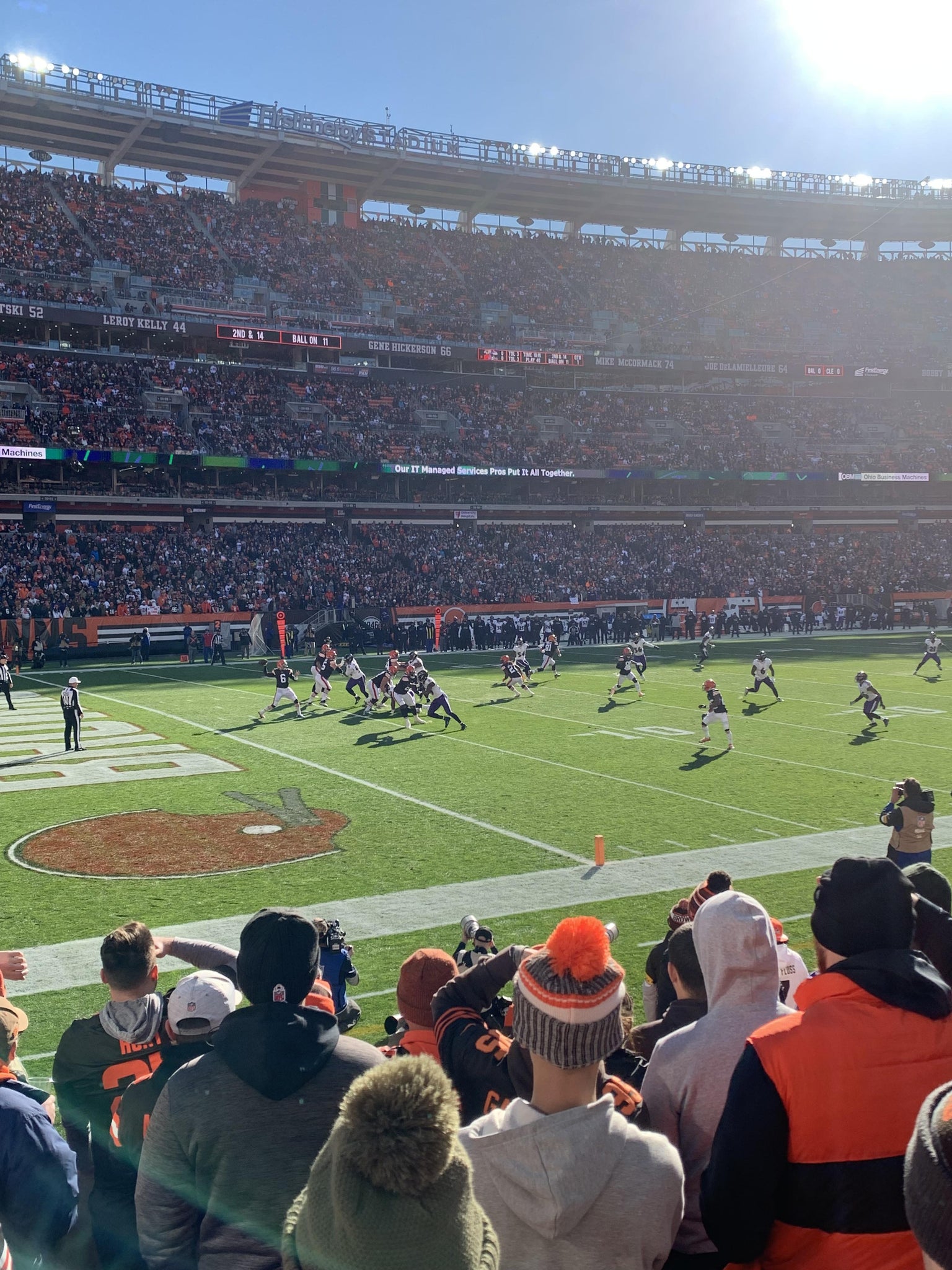 Real Fan View taken from Section 129 at Huntington Bank Field by Brian T