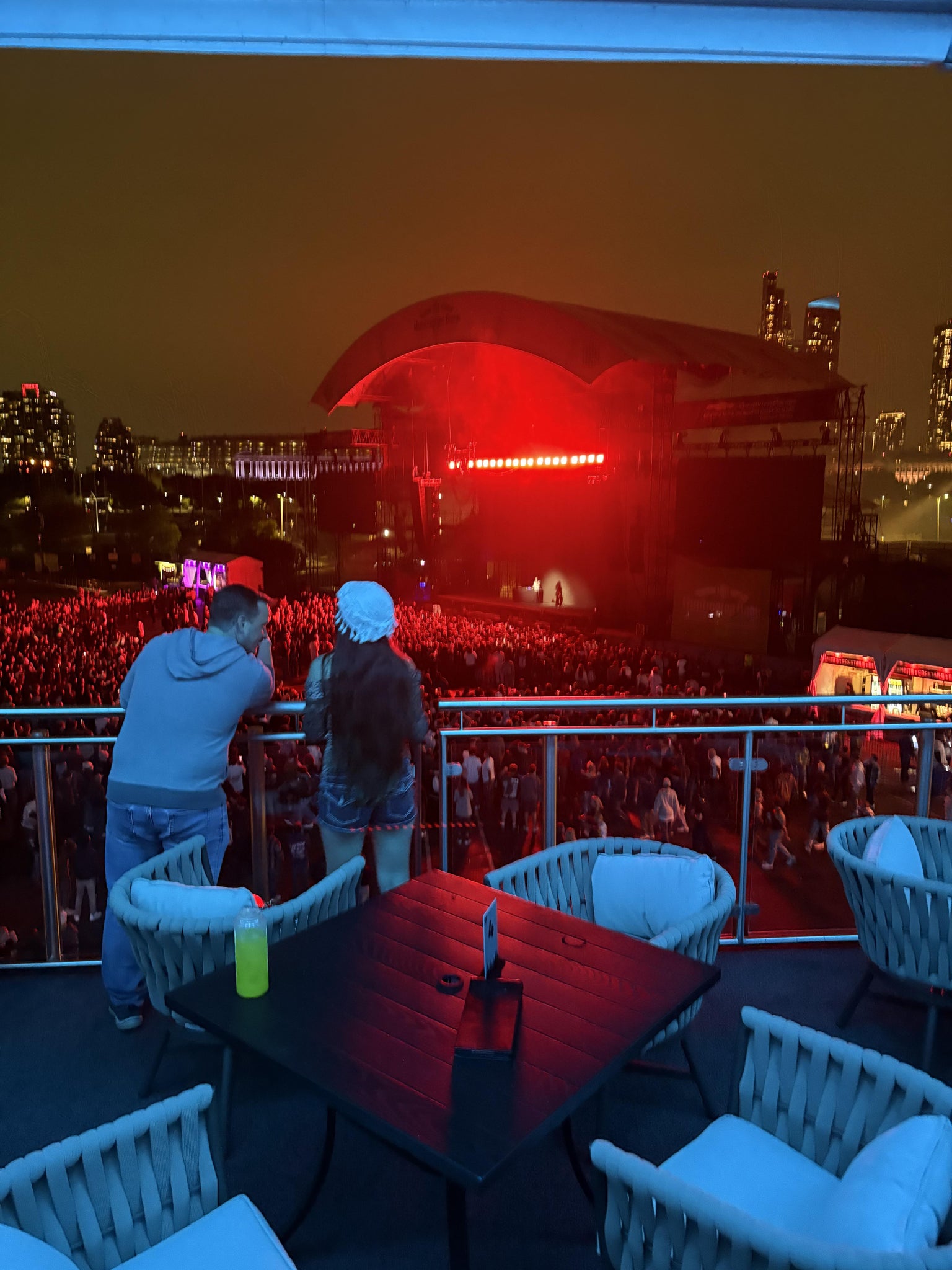 Real Fan View taken from VIP Box G at Huntington Bank Pavilion at Northerly Island by Pedro A