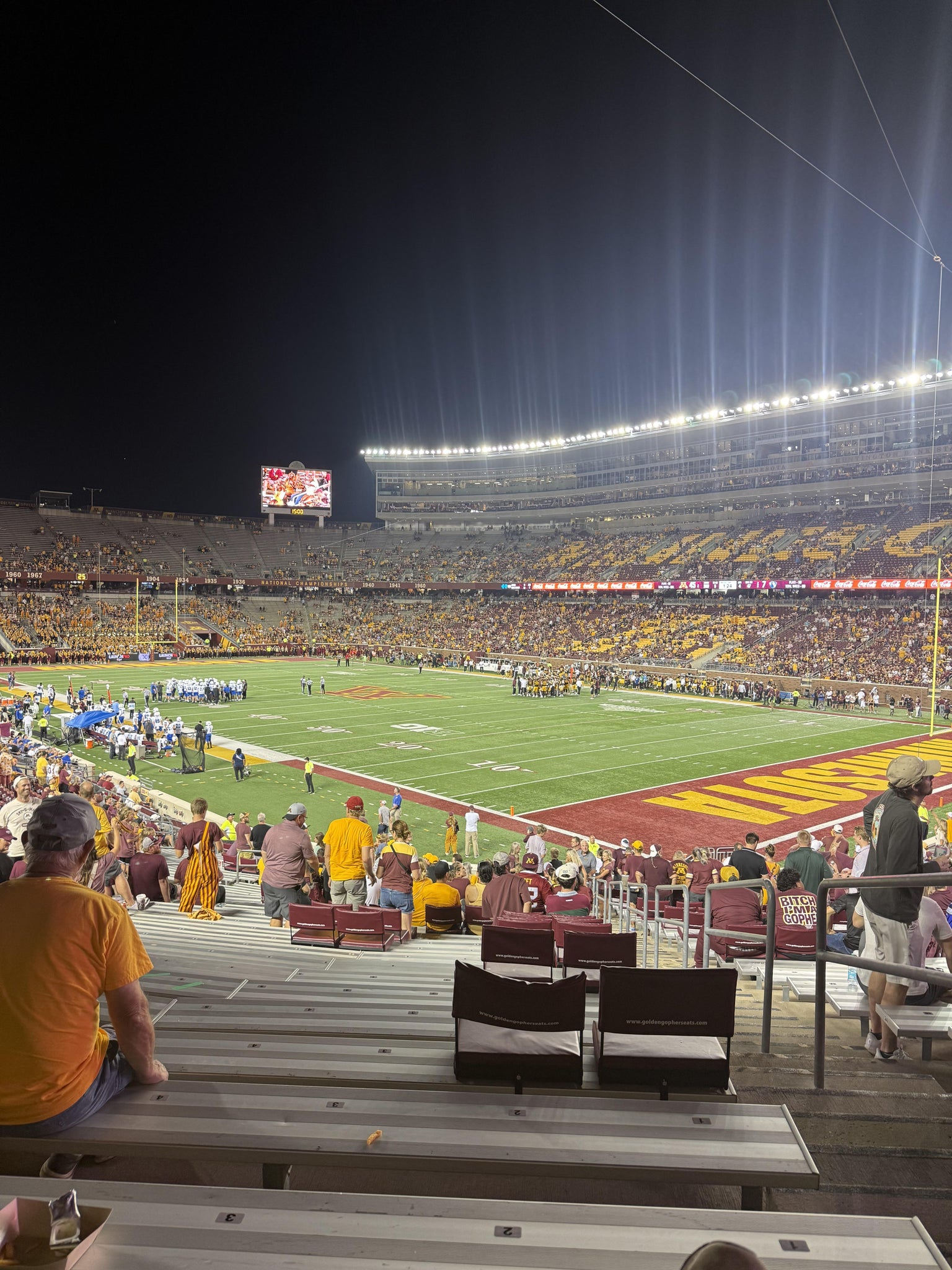 Real Fan View taken from Section 103 at Huntington Bank Stadium by Andrew M