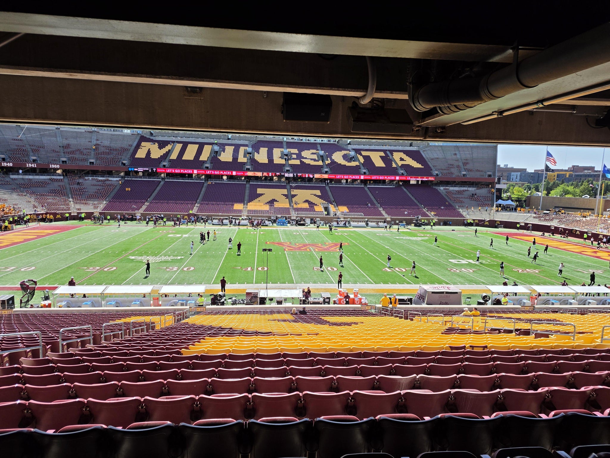 Real Fan View taken from Section 110 at Huntington Bank Stadium by Anthony s O