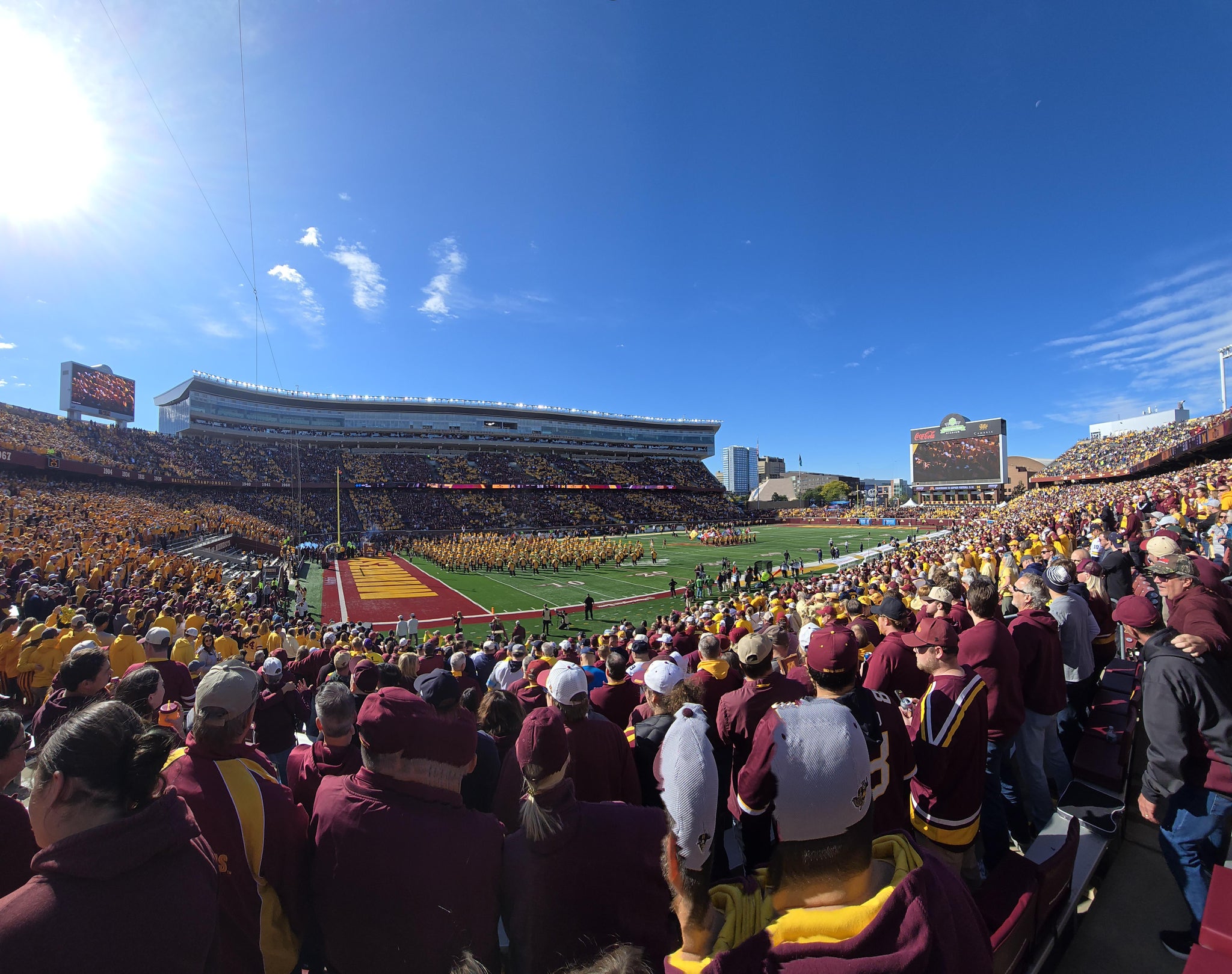 Real Fan View taken from Section 115 at Huntington Bank Stadium by Derek S