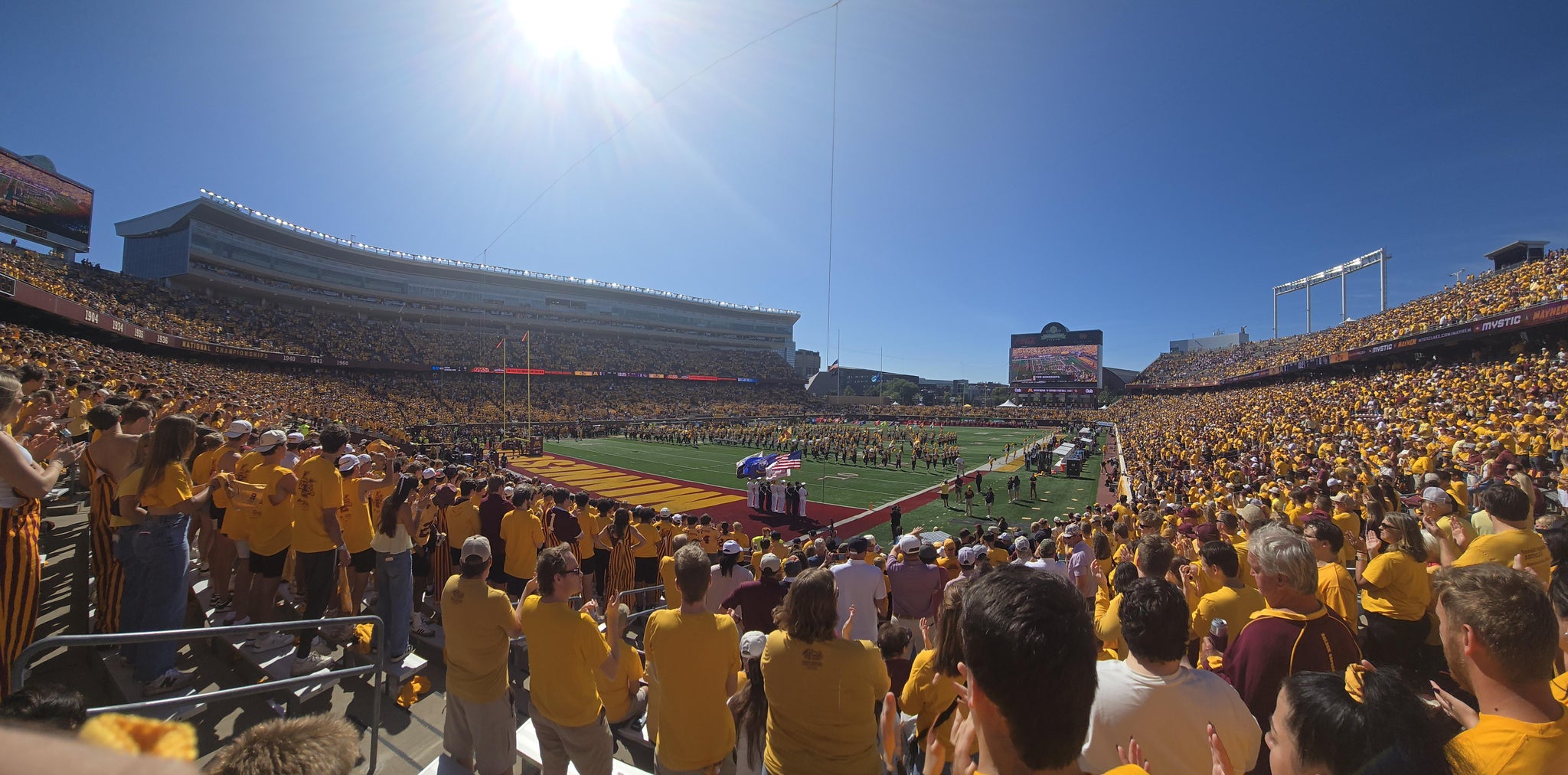 Real Fan View taken from Section 119 at Huntington Bank Stadium by Derek S