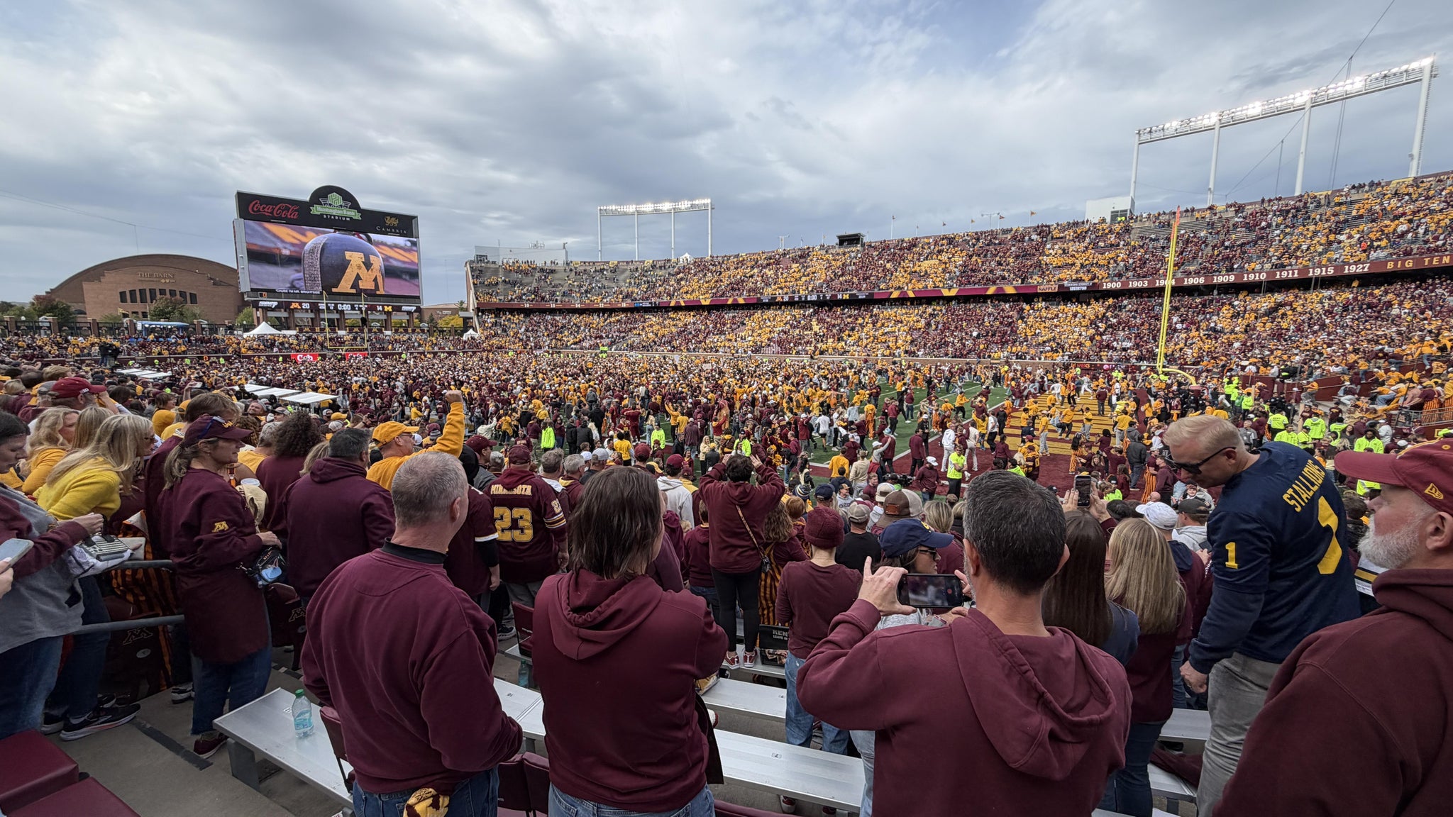 Real Fan View taken from Section 135 at Huntington Bank Stadium by Chad R
