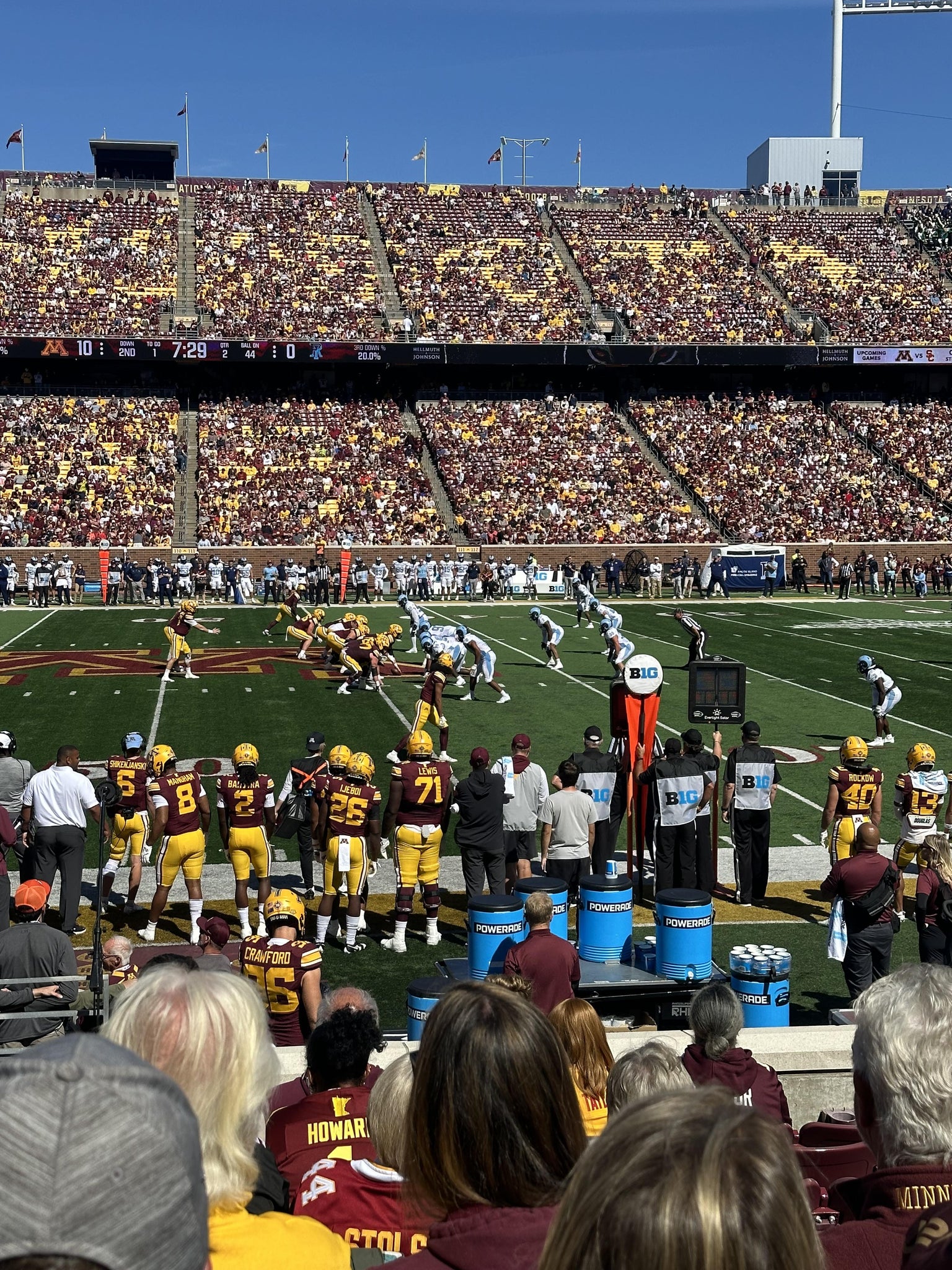 Real Fan View taken from Section 140 at Huntington Bank Stadium by Jonathan B