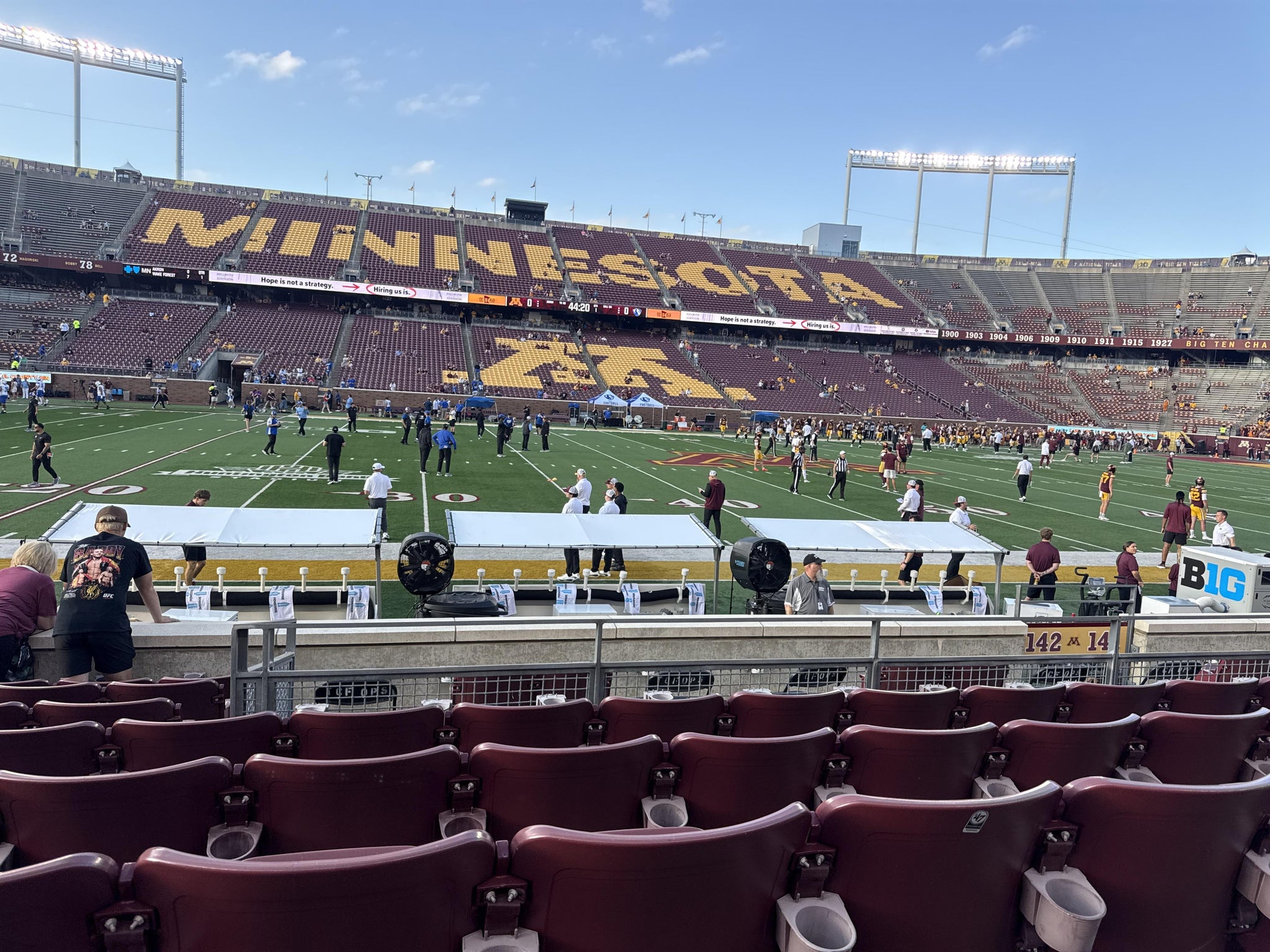 Real Fan View taken from Section 142 at Huntington Bank Stadium by Justin G