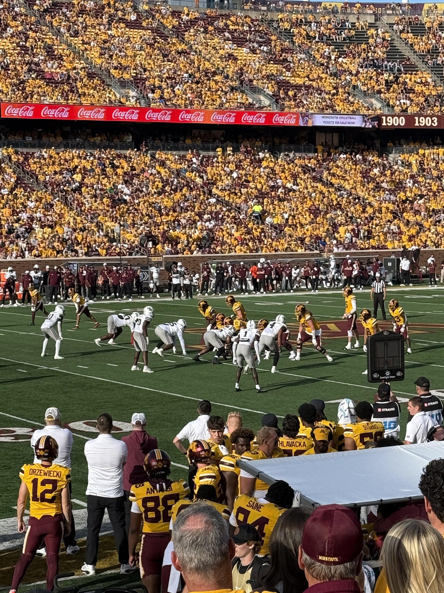 Real Fan View taken from Section 143 at Huntington Bank Stadium by Chad P